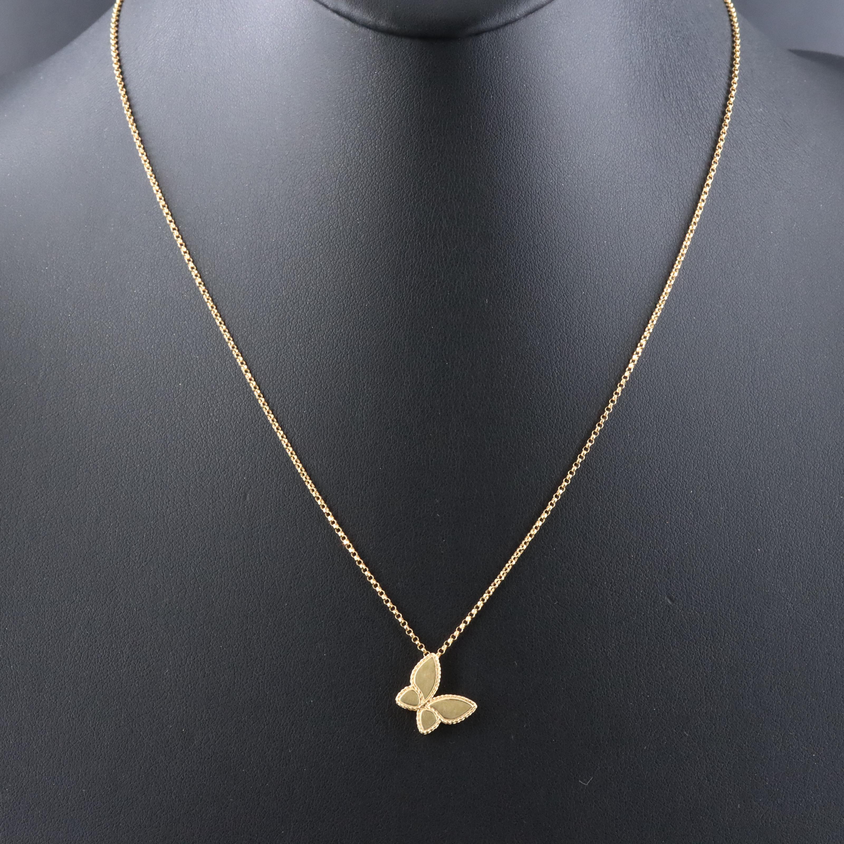 Roberto Coin 18K Jasmine Butterfly Necklace