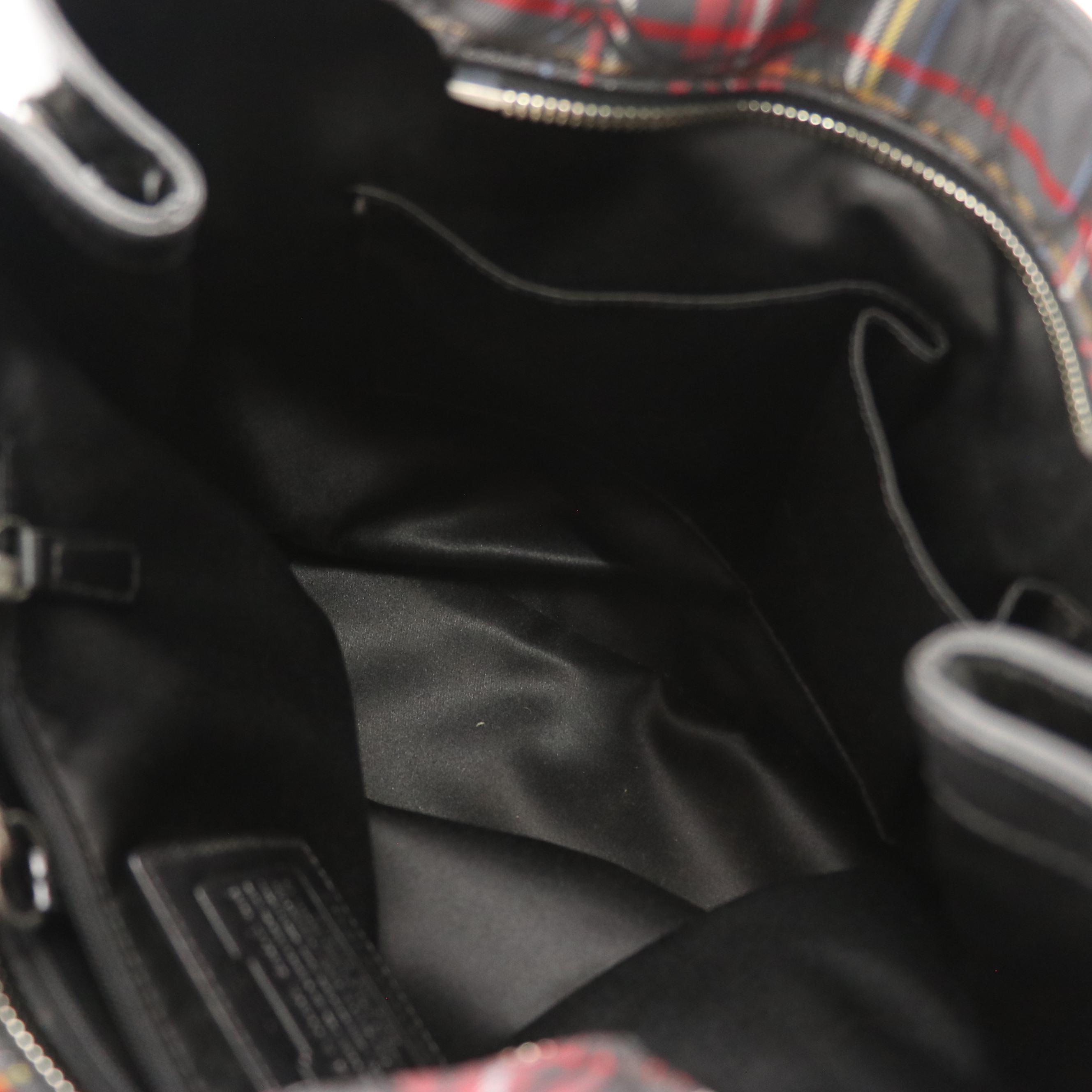 Coach Poppy Soho Shoulder Bag in Pleated Tartan Signature Canvas & Leather Trim