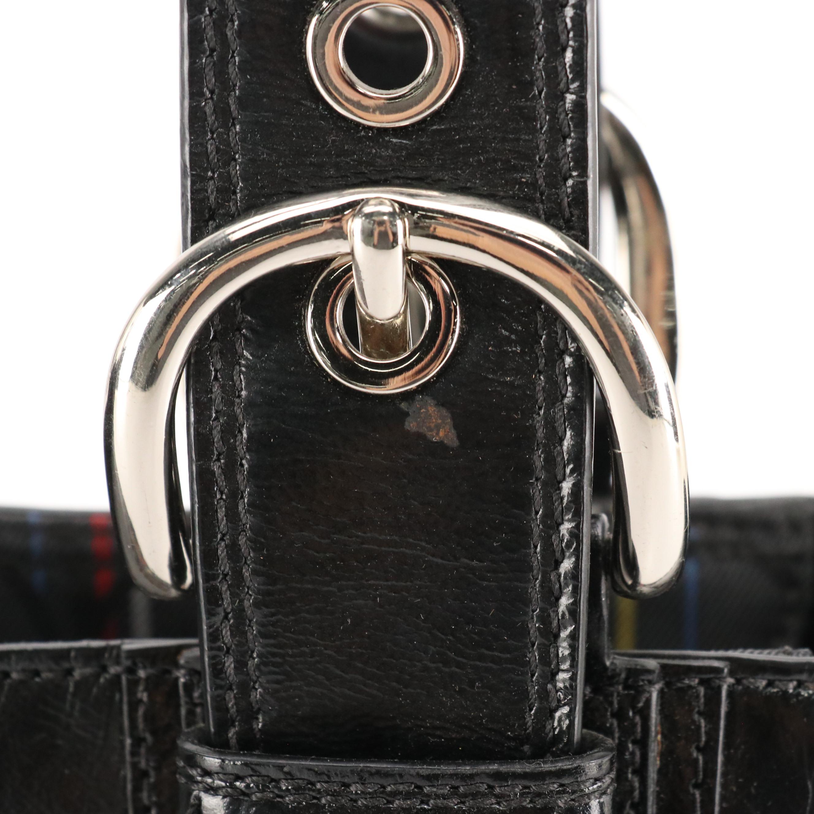 Coach Poppy Soho Shoulder Bag in Pleated Tartan Signature Canvas & Leather Trim