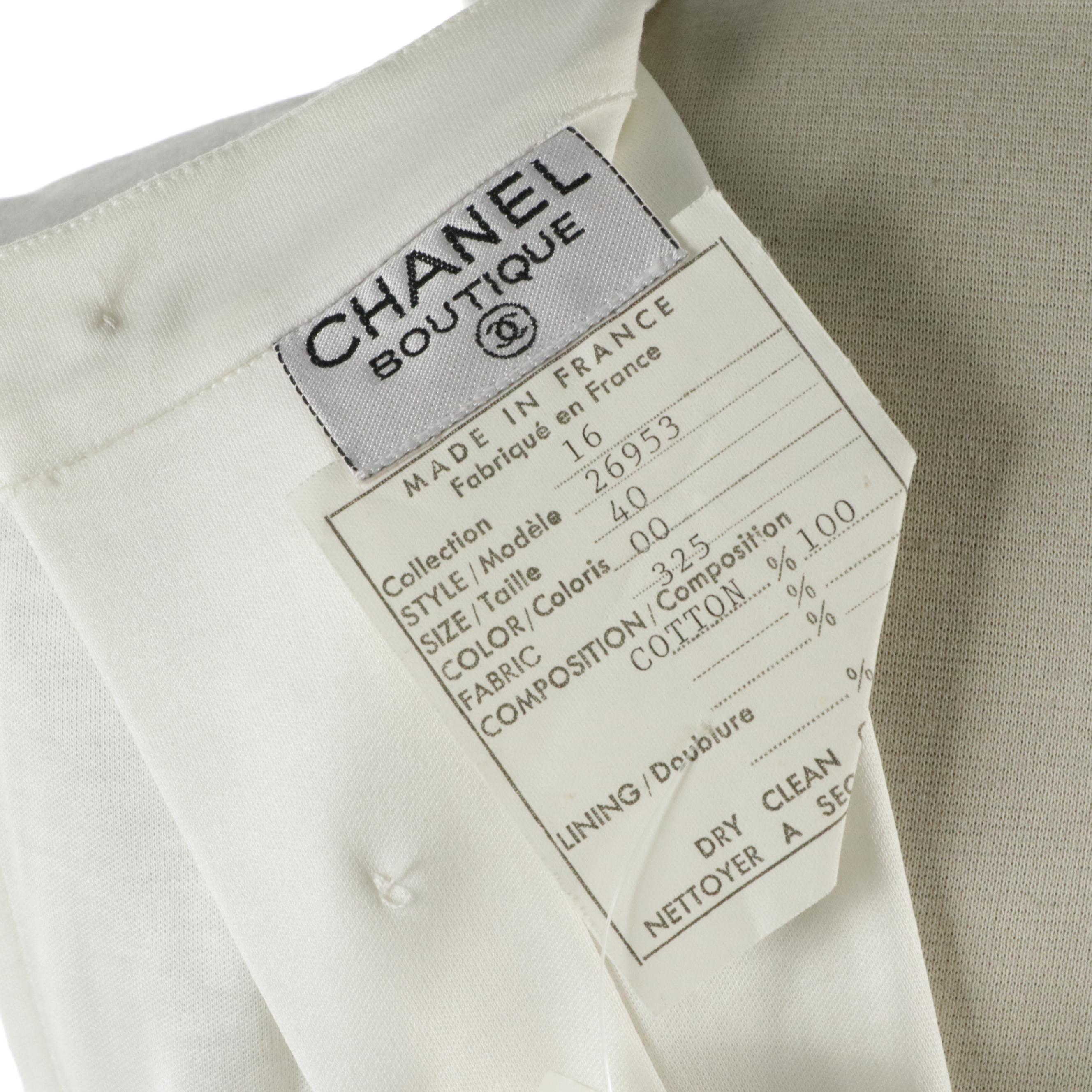Chanel Boutique Sleeveless Top in Jersey Knit Cotton Sateen