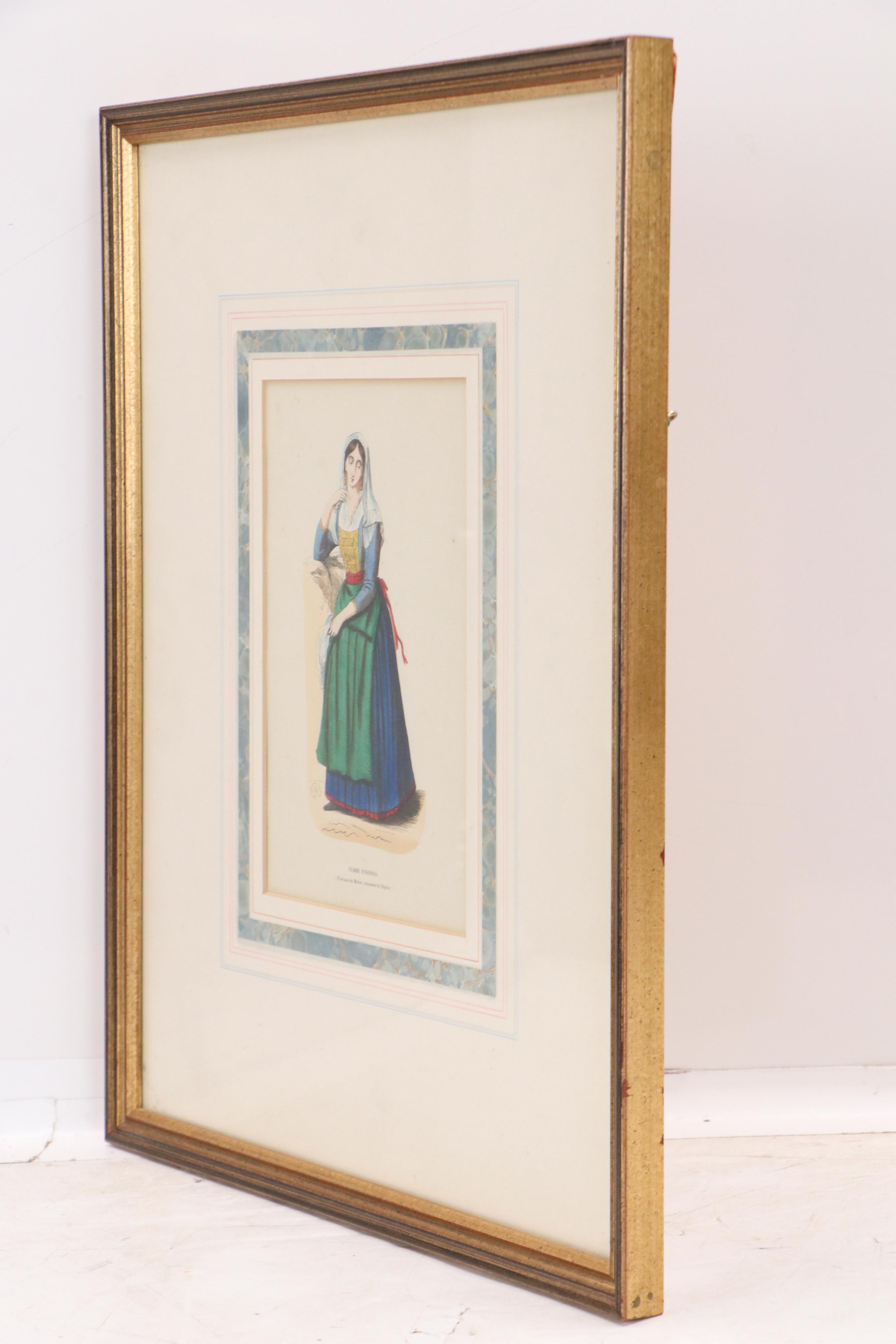 Auguste Wahlen Hand-Colored Engravings from "Costumes of the World"