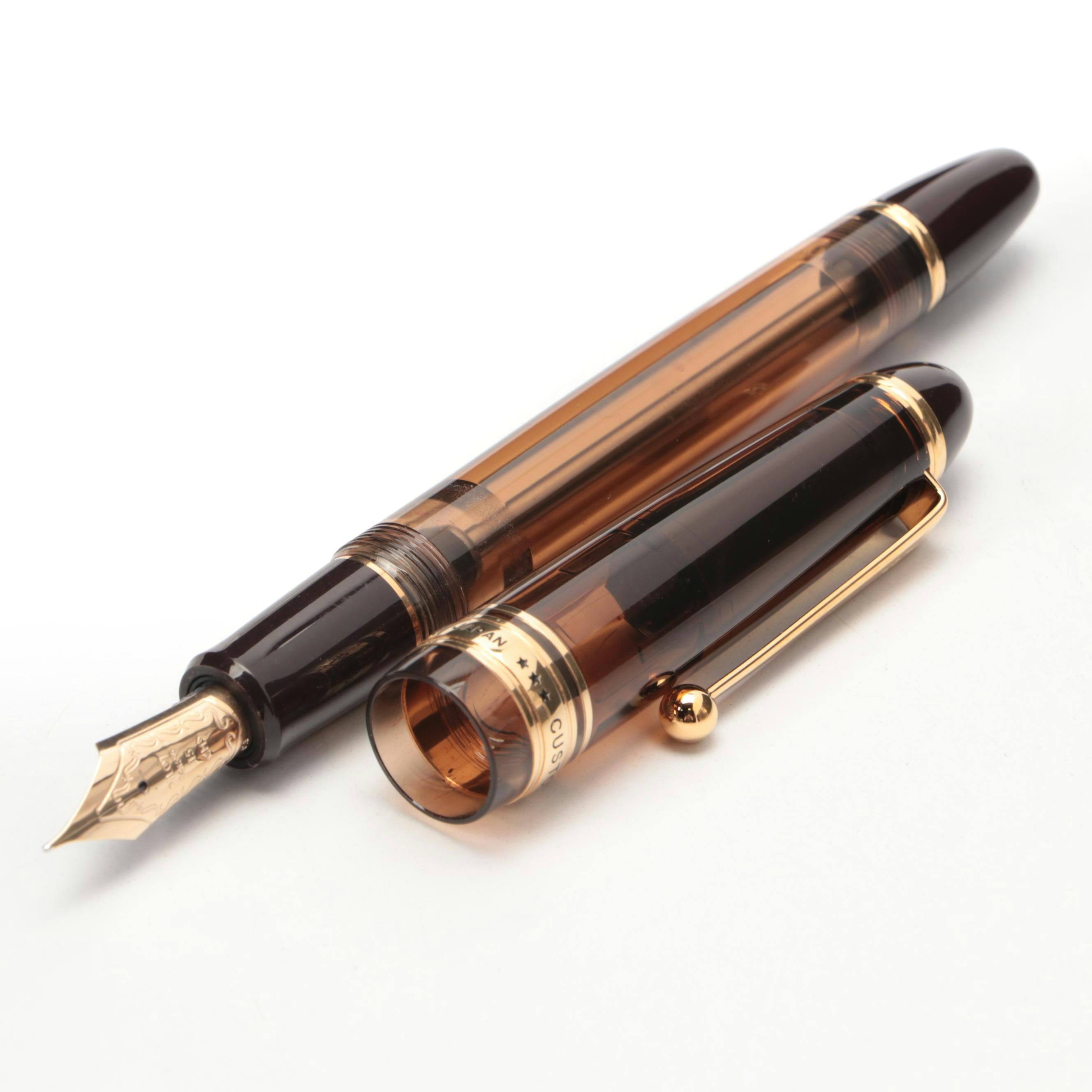 Pilot "Custom 823" Amber Brown Fountain Pen