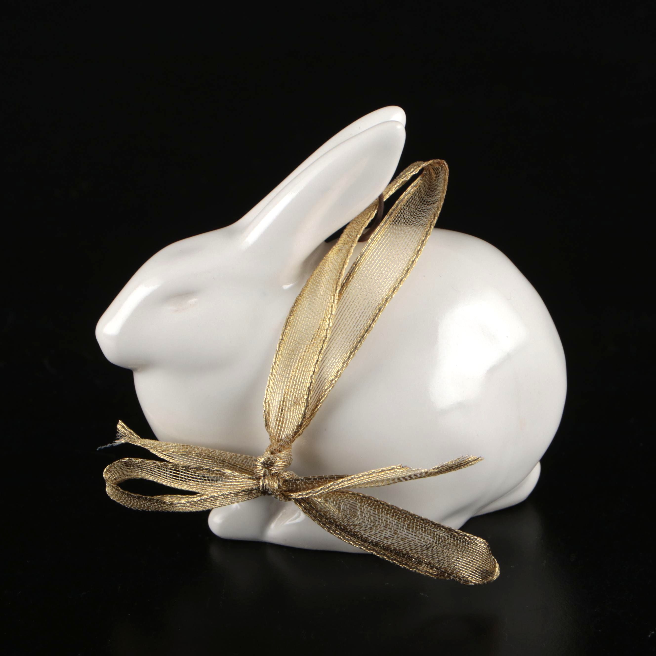 Rookwood White Ceramic Rabbit, 2012