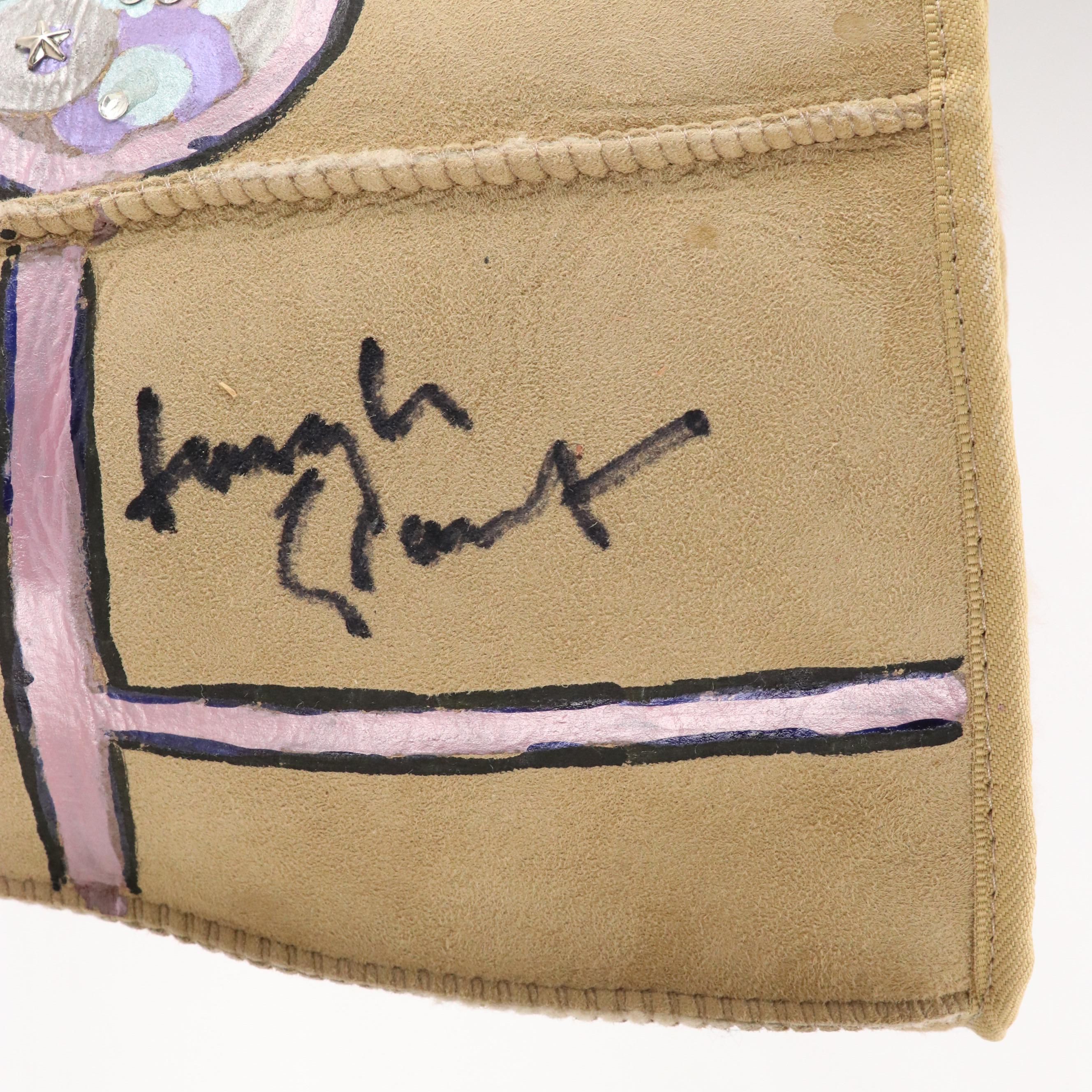 Men's Hugh Grant Signed "Bare Your Sole" Hand Painted Tall Ugg Boots with Box