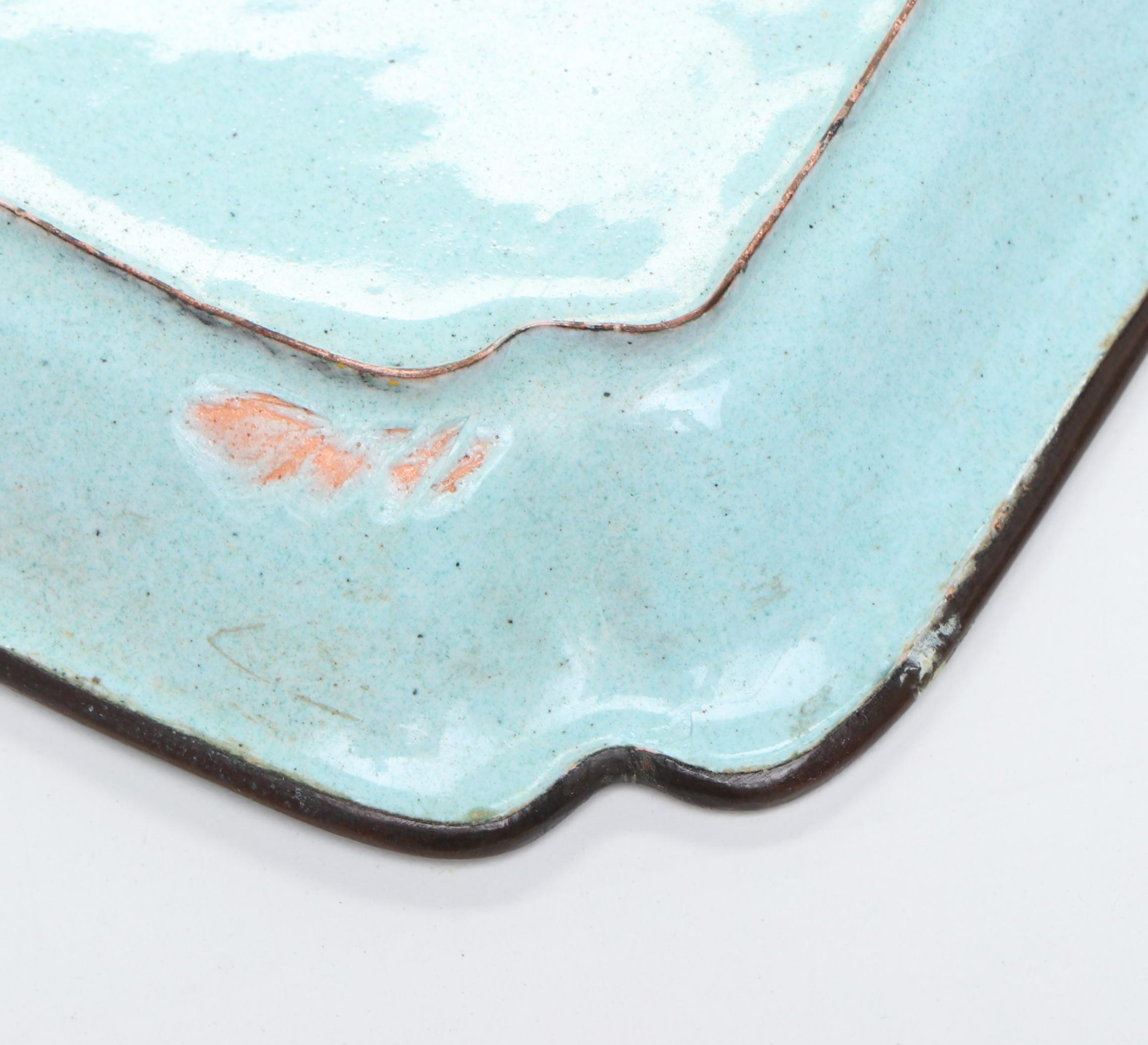 Chinese Peking Enamel Box with Other Decor and Porcelain Teapot