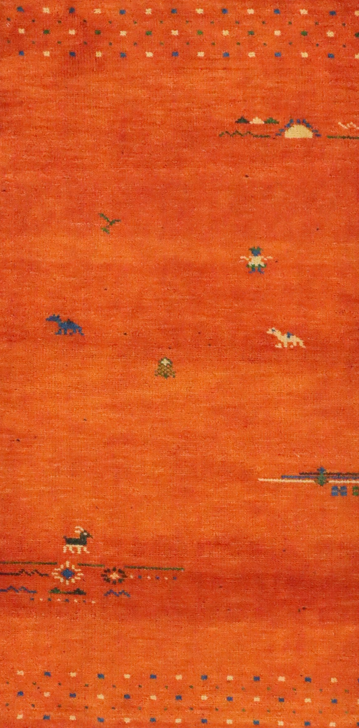 2'9 x 5'4 Hand-Knotted Pakistani Persian Gabbeh Accent Rug