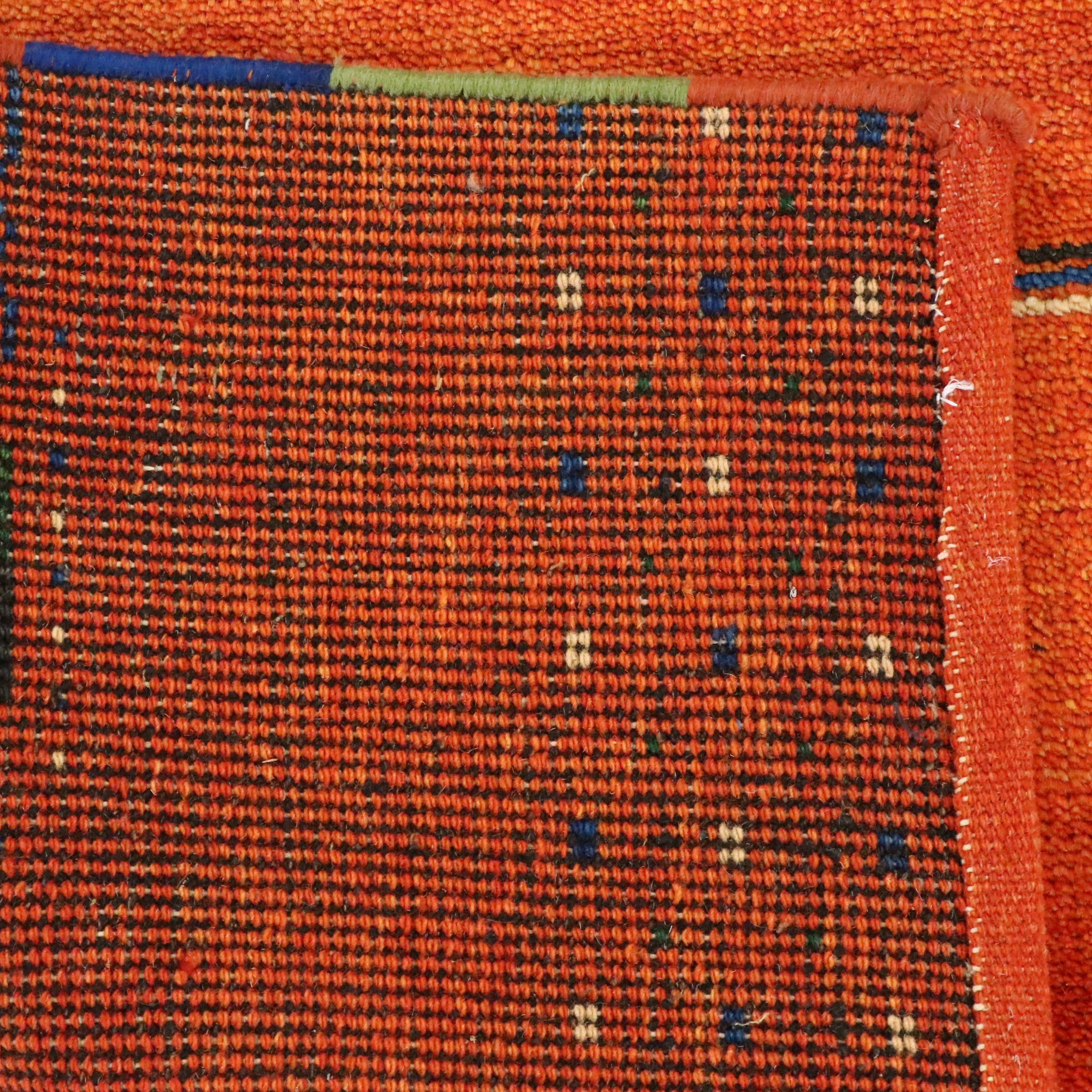 2'9 x 5'4 Hand-Knotted Pakistani Persian Gabbeh Accent Rug