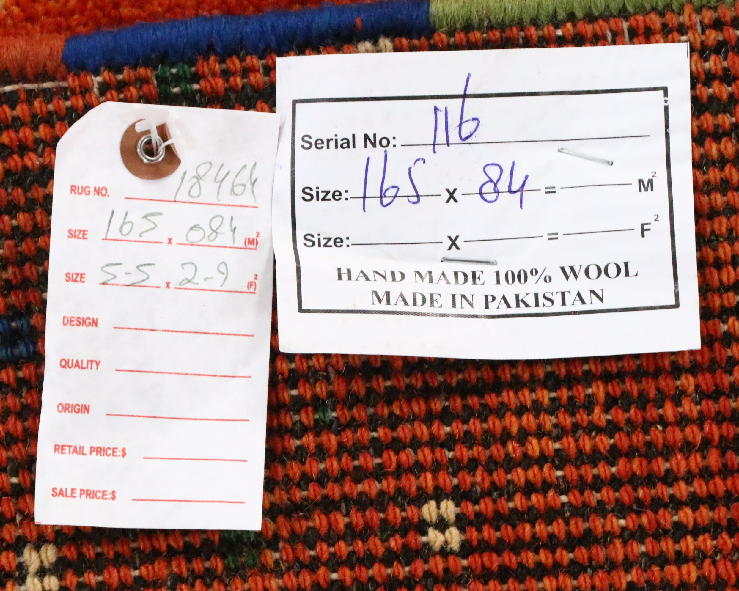 2'9 x 5'4 Hand-Knotted Pakistani Persian Gabbeh Accent Rug