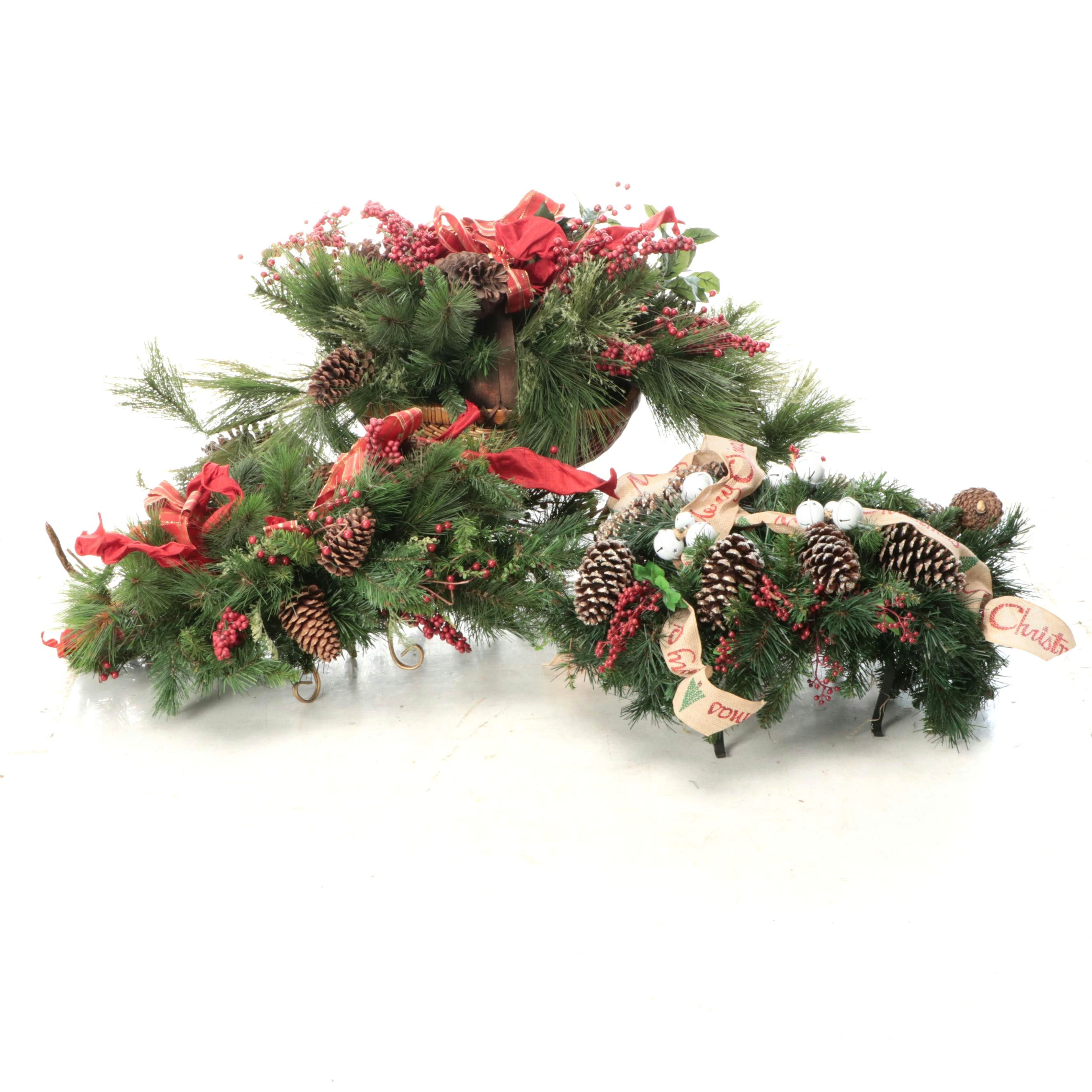 Artificial Pine Boughs and Other Seasonal Decorations