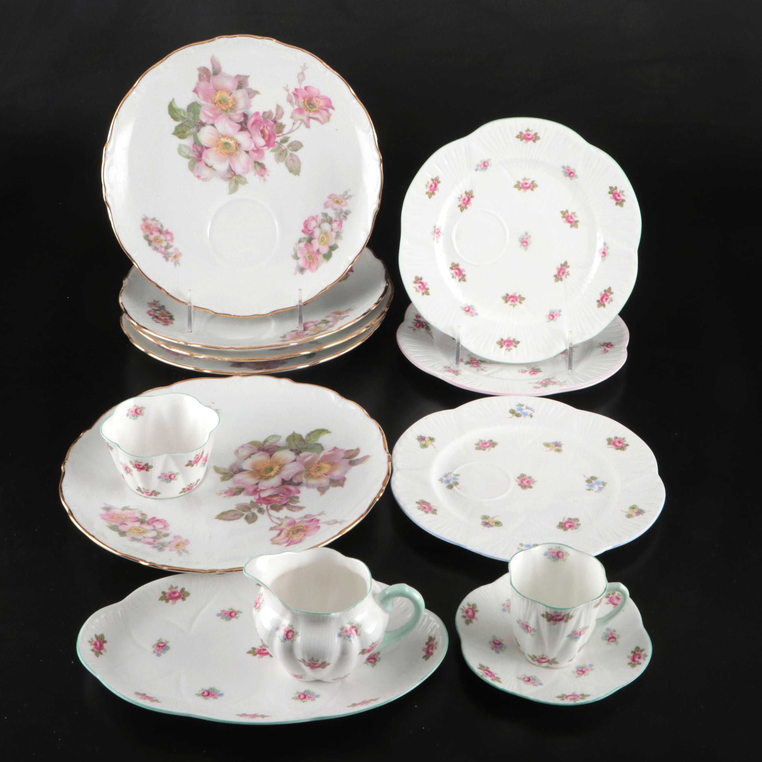 Schumann "Wild Rose" and Shelly Snack Plates and Tableware