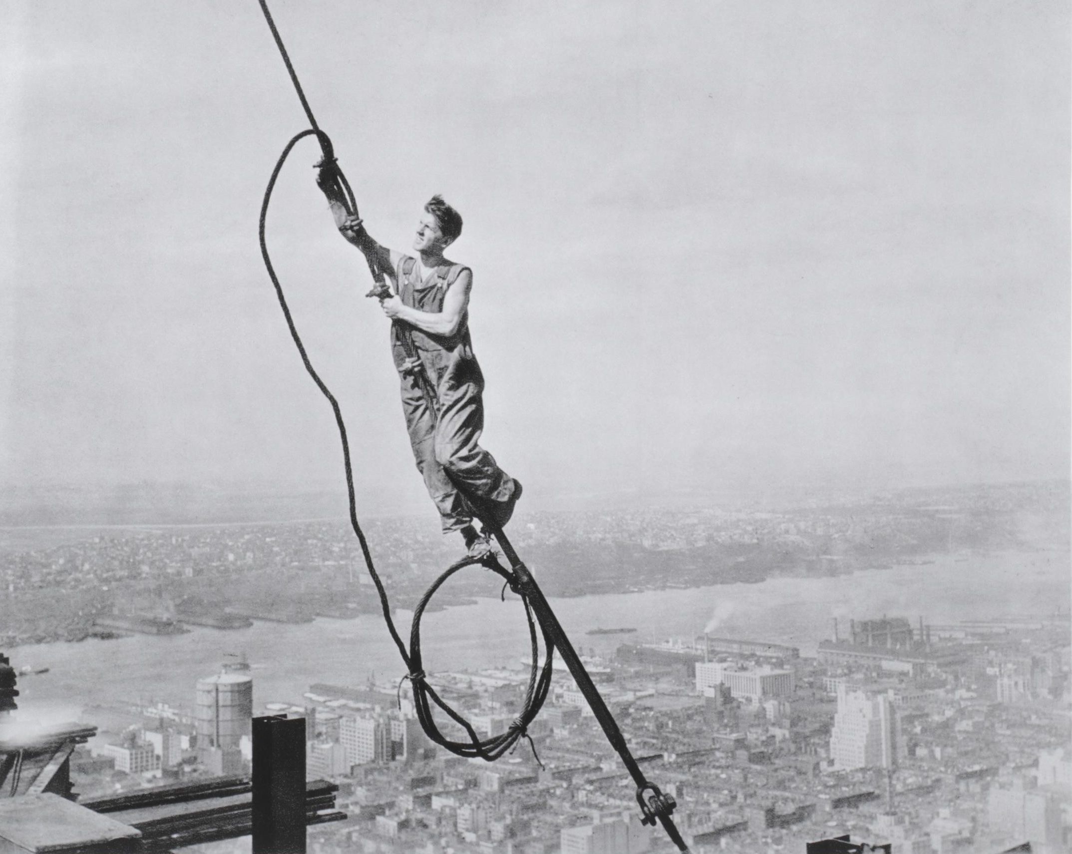 Rotogravure after Lewis W. Hine "Icarus" for Portfolio