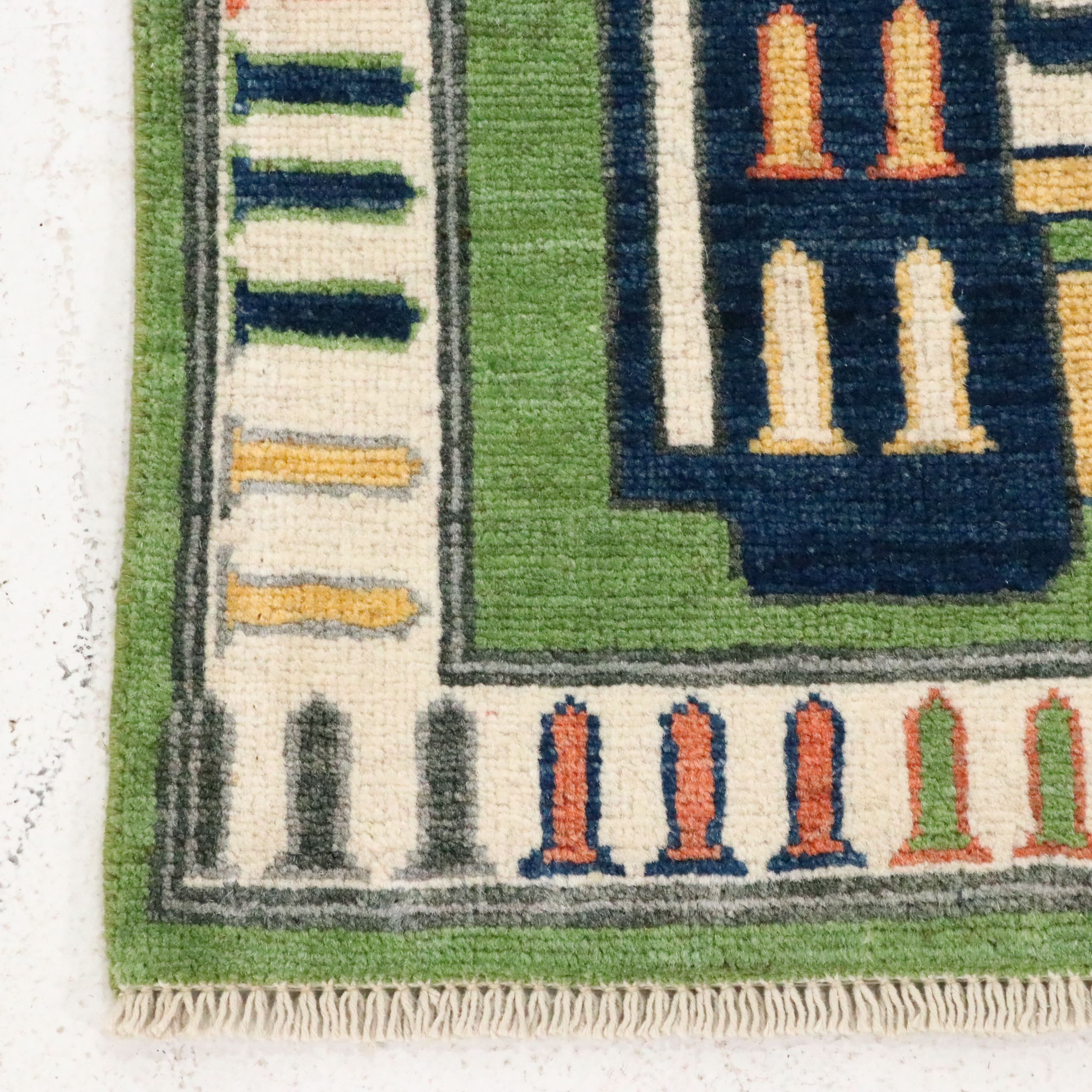 4'10 x 6'8 Hand-Knotted Afghan Pictorial War Area Rug