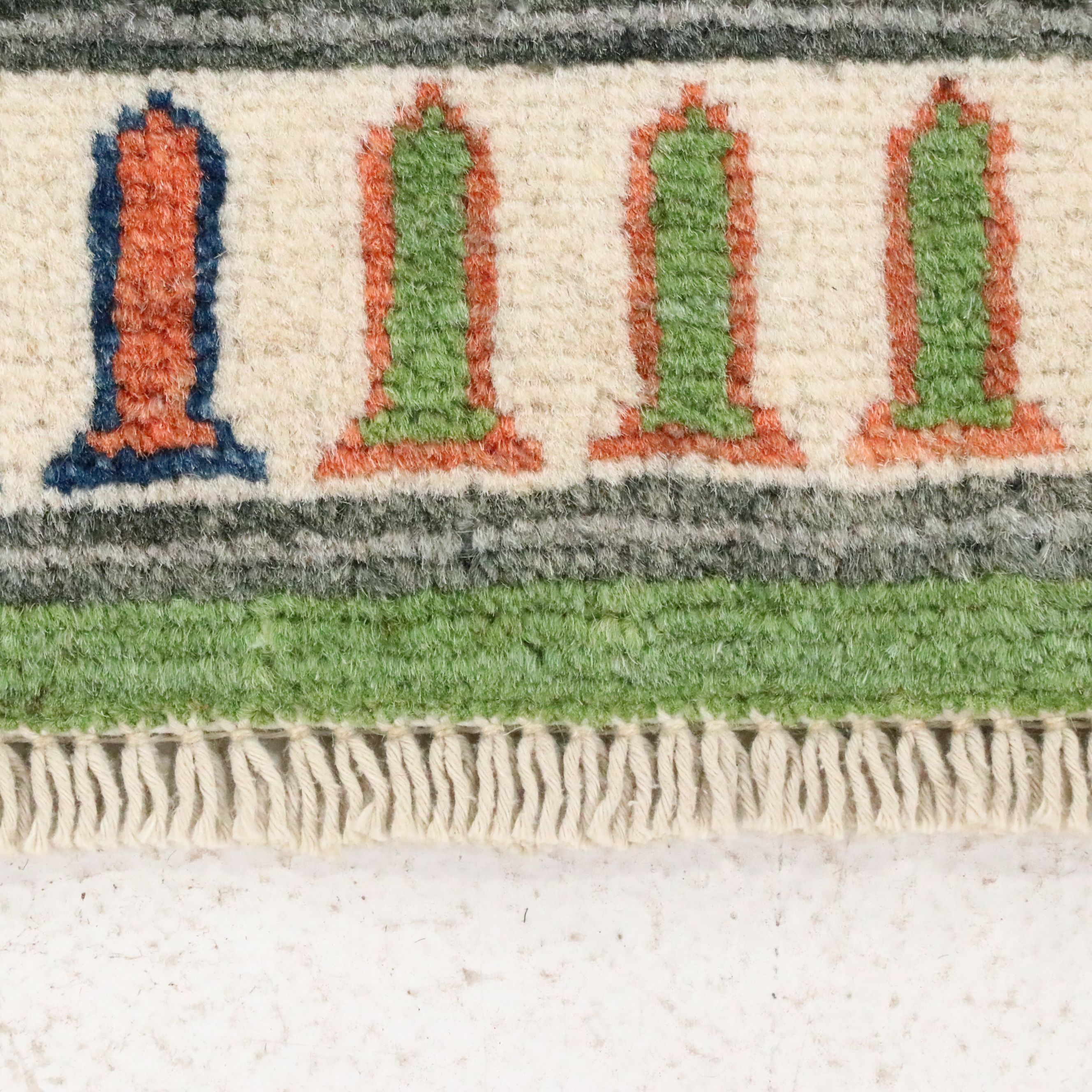 4'10 x 6'8 Hand-Knotted Afghan Pictorial War Area Rug