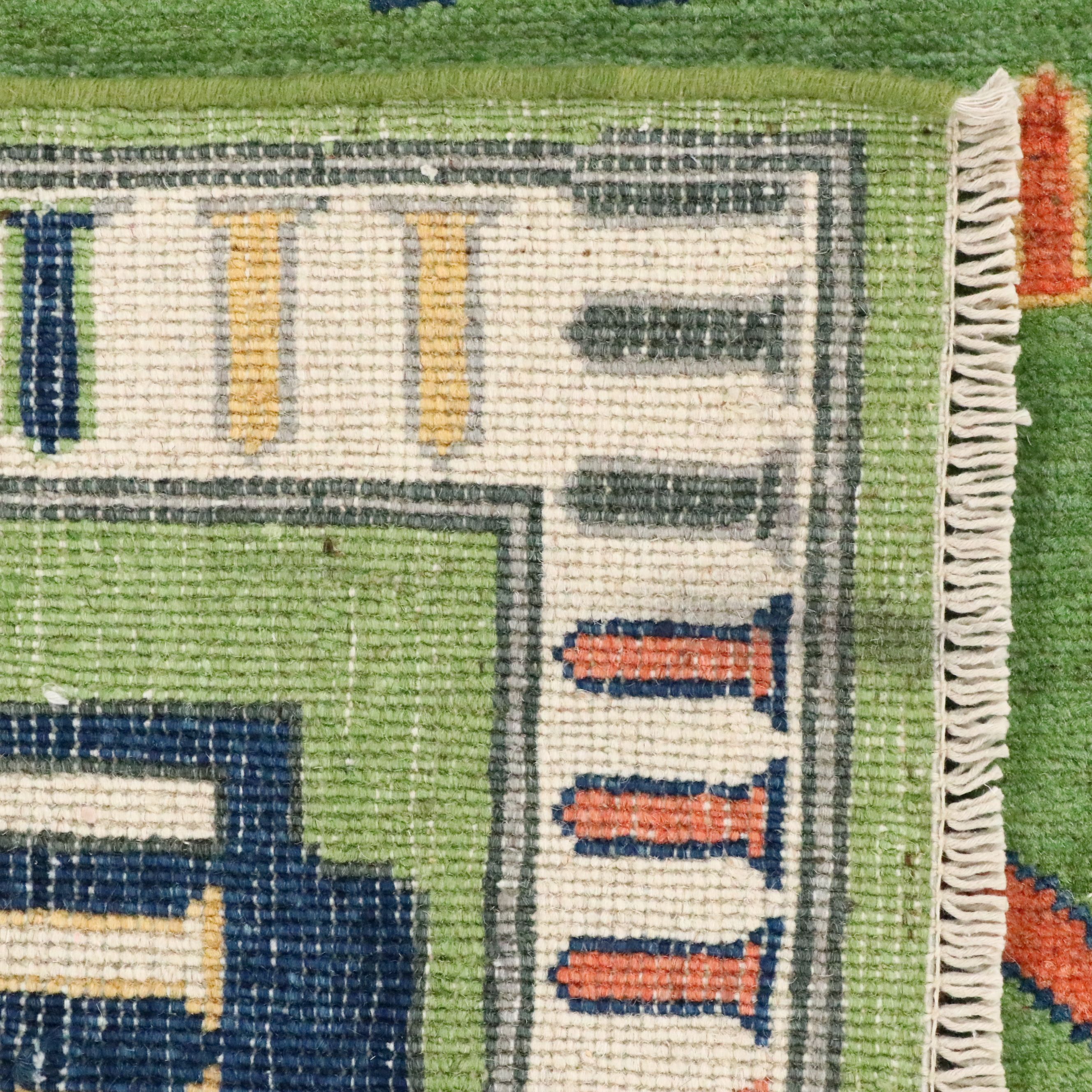 4'10 x 6'8 Hand-Knotted Afghan Pictorial War Area Rug