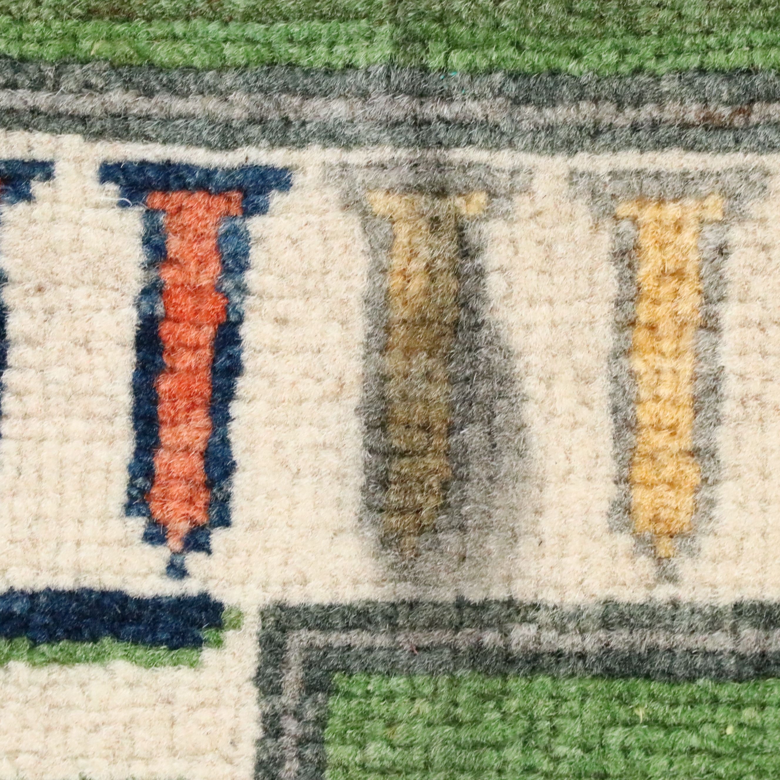 4'10 x 6'8 Hand-Knotted Afghan Pictorial War Area Rug