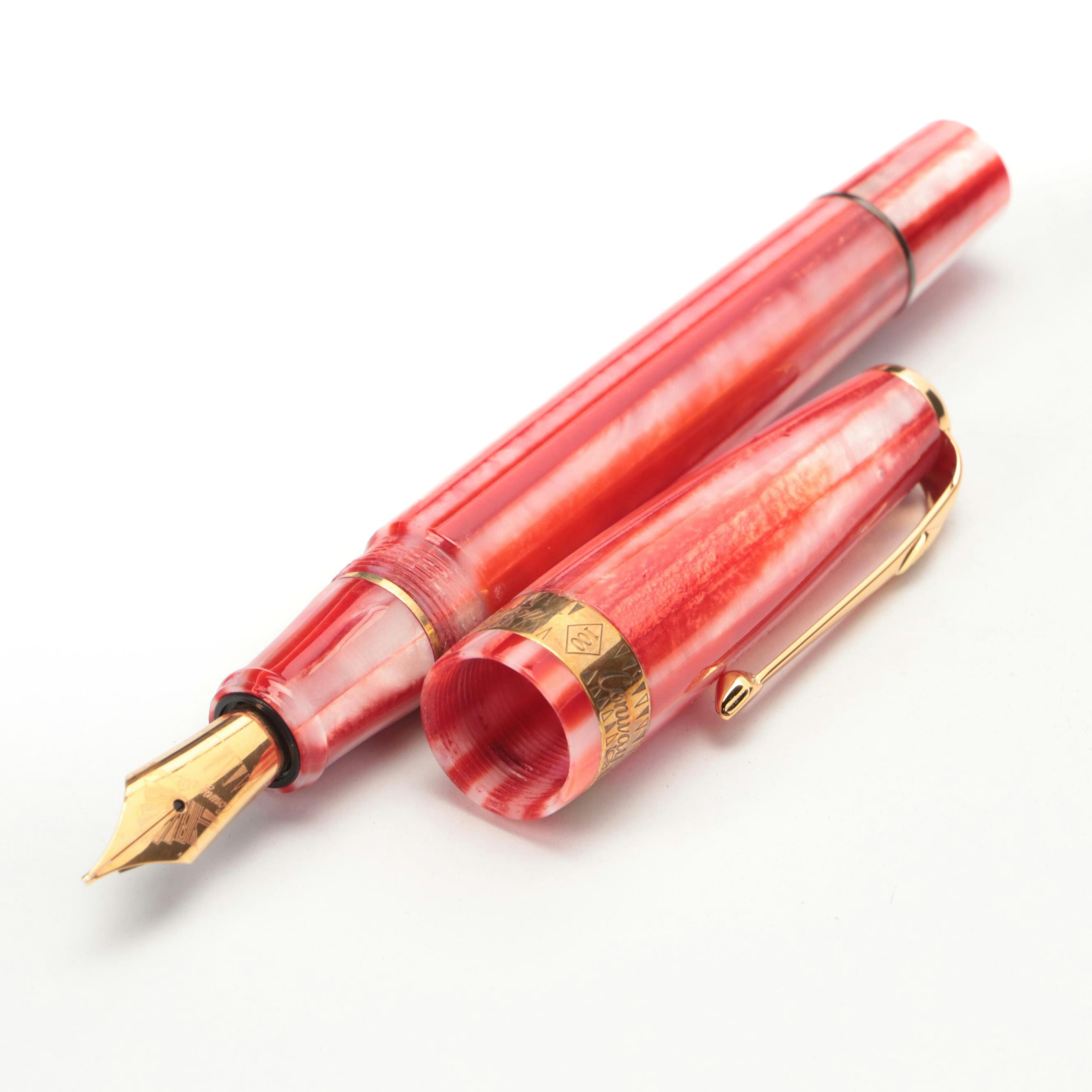 Conway Stewart "Spaghetti" Model 100 Blood Orange Fountain Pen