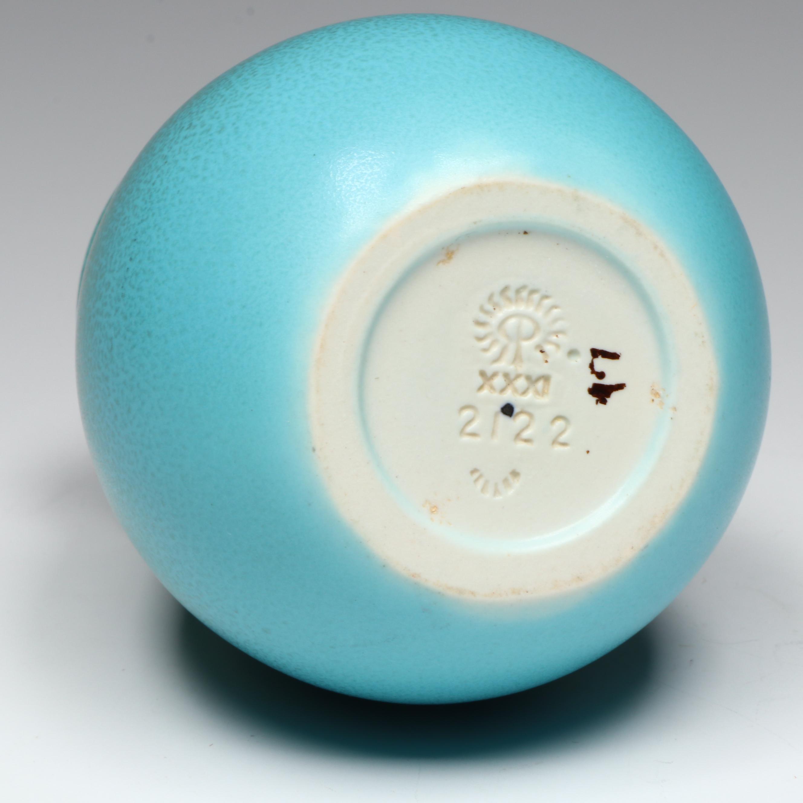 Rookwood Pottery Molten Glaze Berry and Leaf Vase, 1931