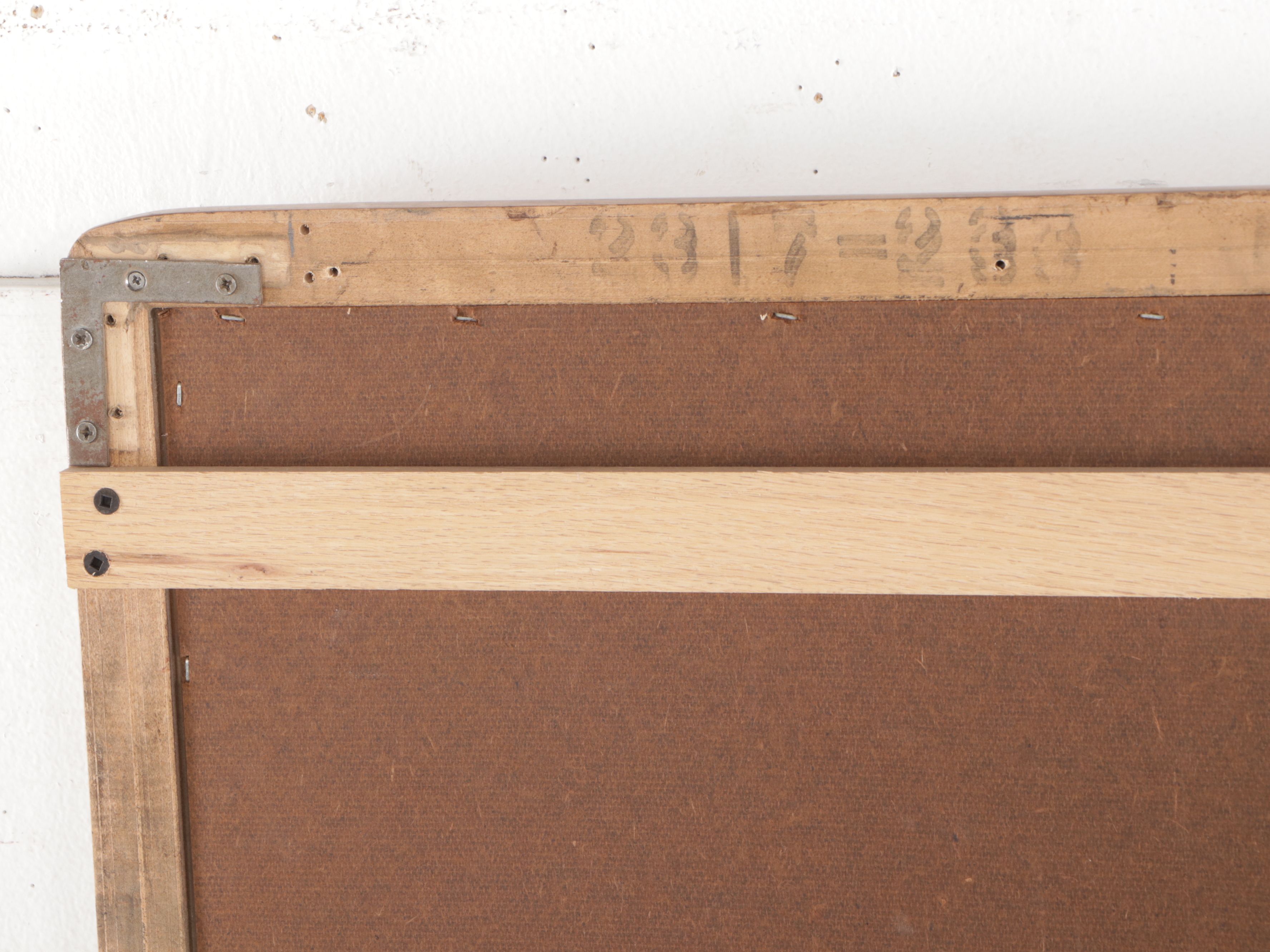 Carved Blonde Wood and Silver Gilt Skinny Frame Wall Mirror