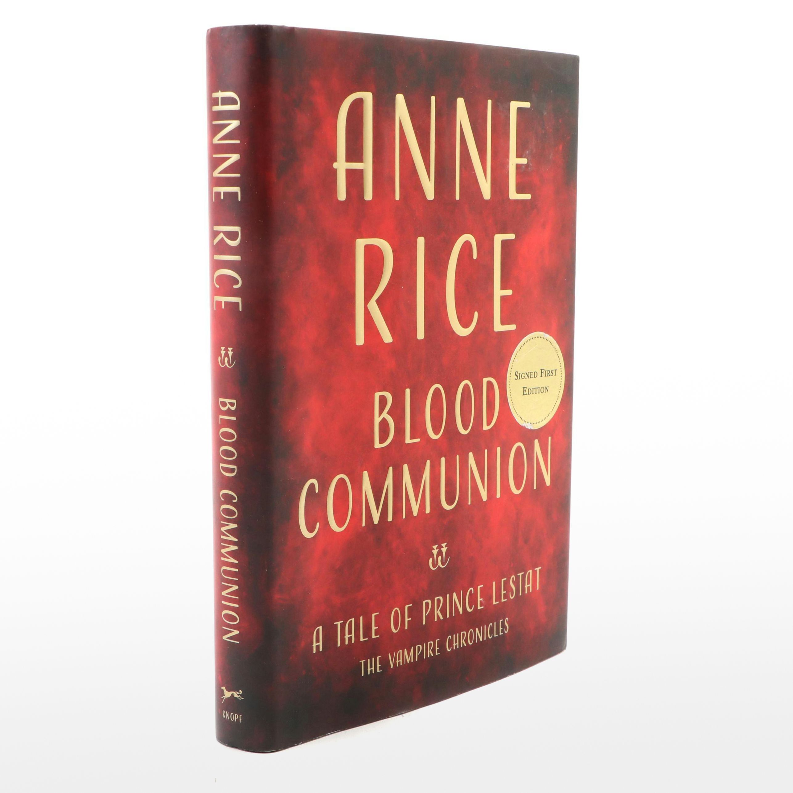 Signed First Edition "Blood Communion" by Anne Rice, 2018