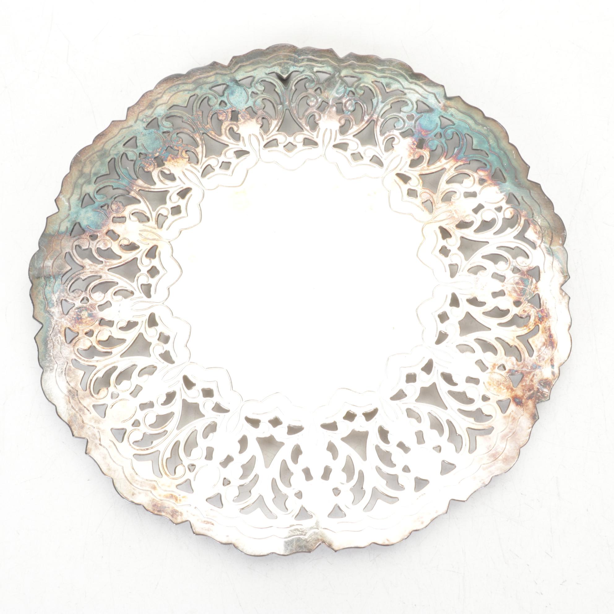 John Wright Cast Iron Kettle on Pierced Metal Base