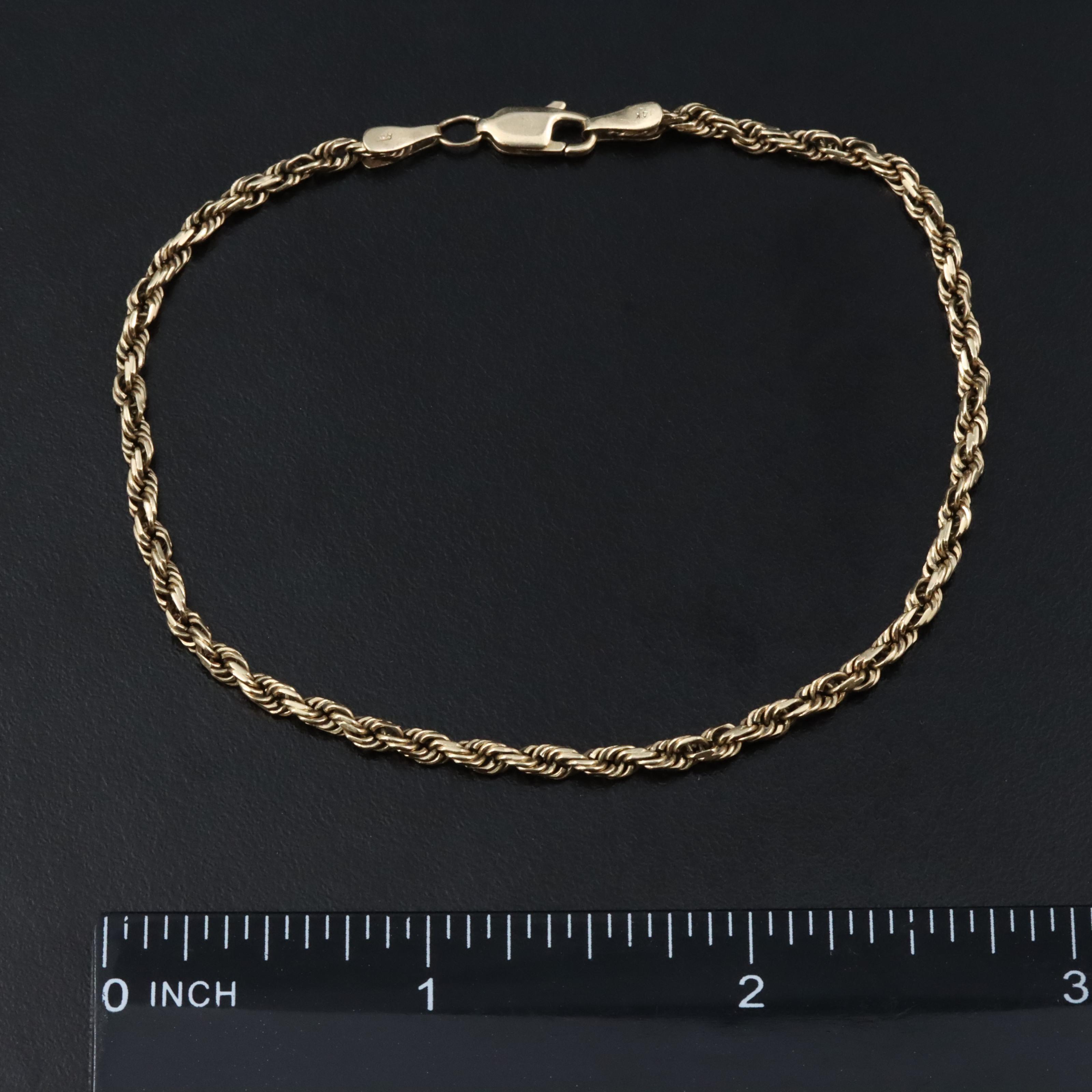 14K Rope Chain Bracelet
