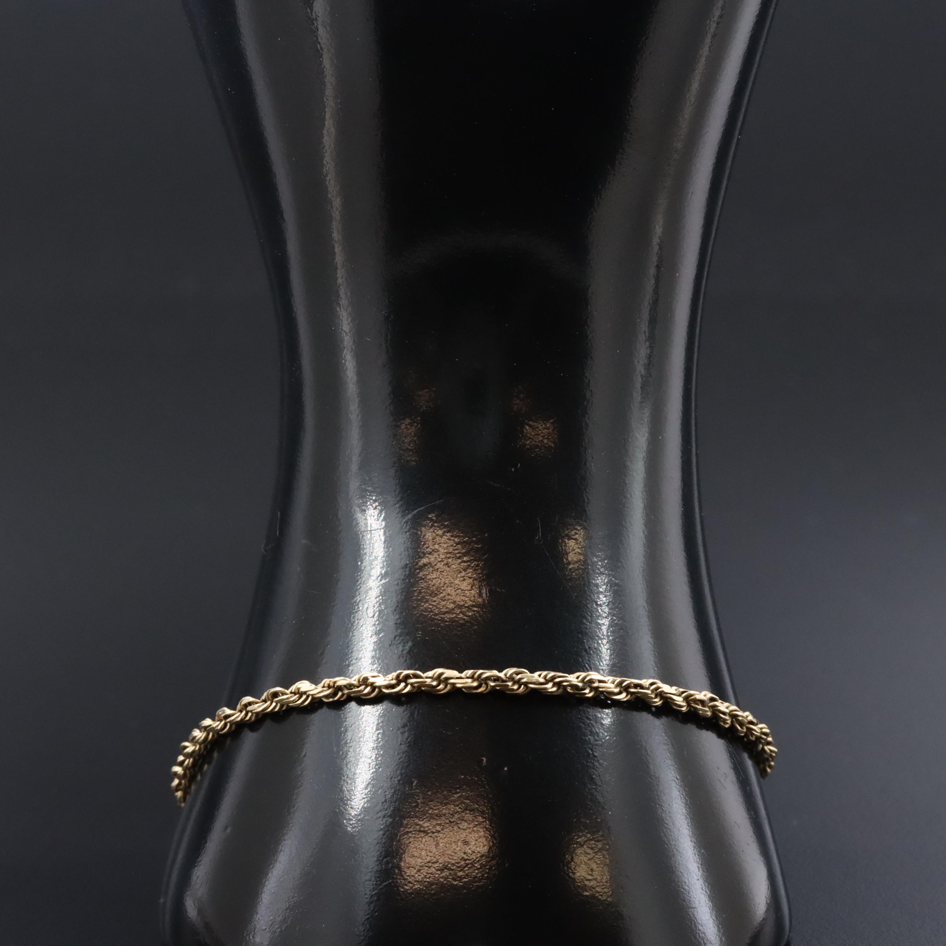 14K Rope Chain Bracelet