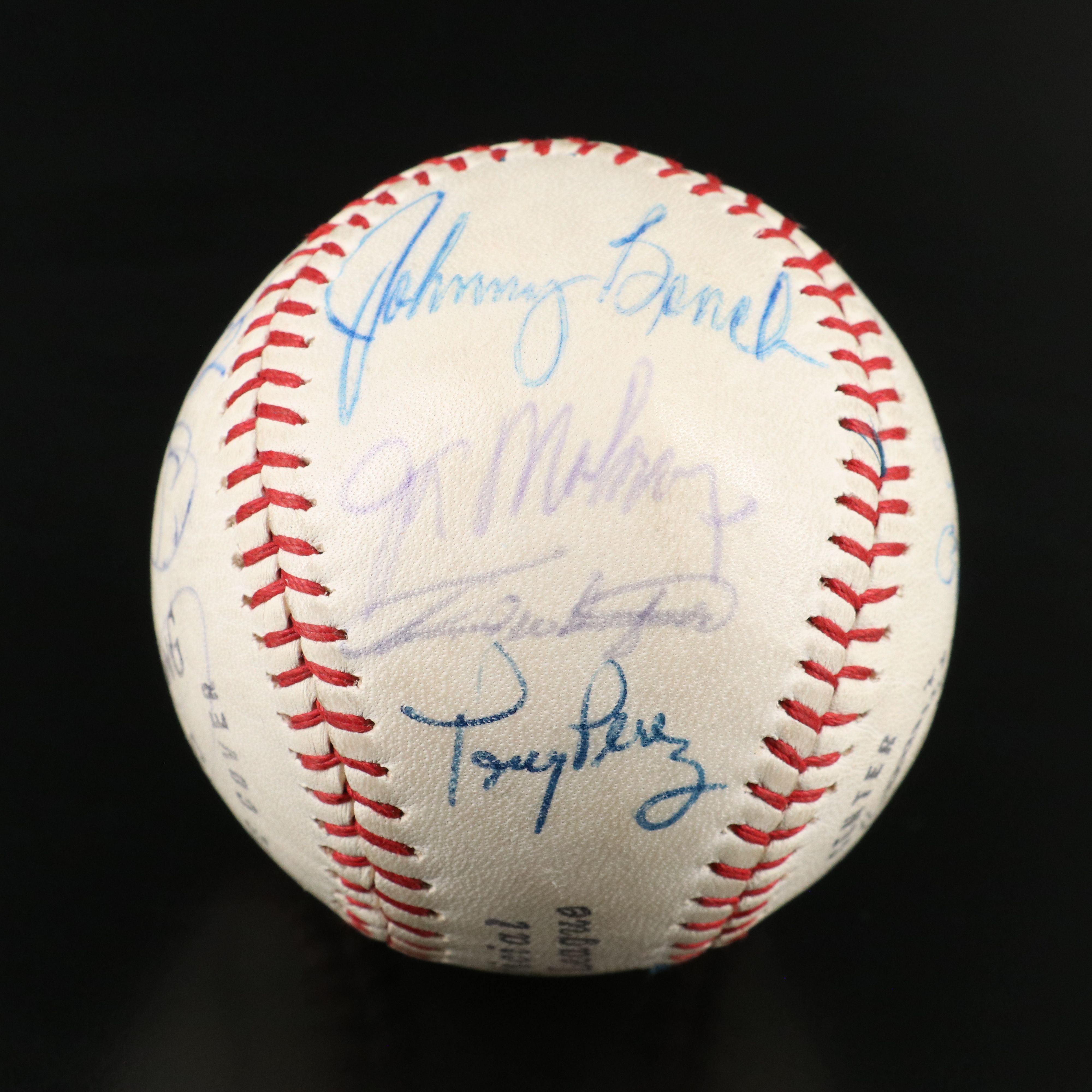 1969 Cincinnati Reds Team Signed Baseball with Rose, Bench, Perez, and More