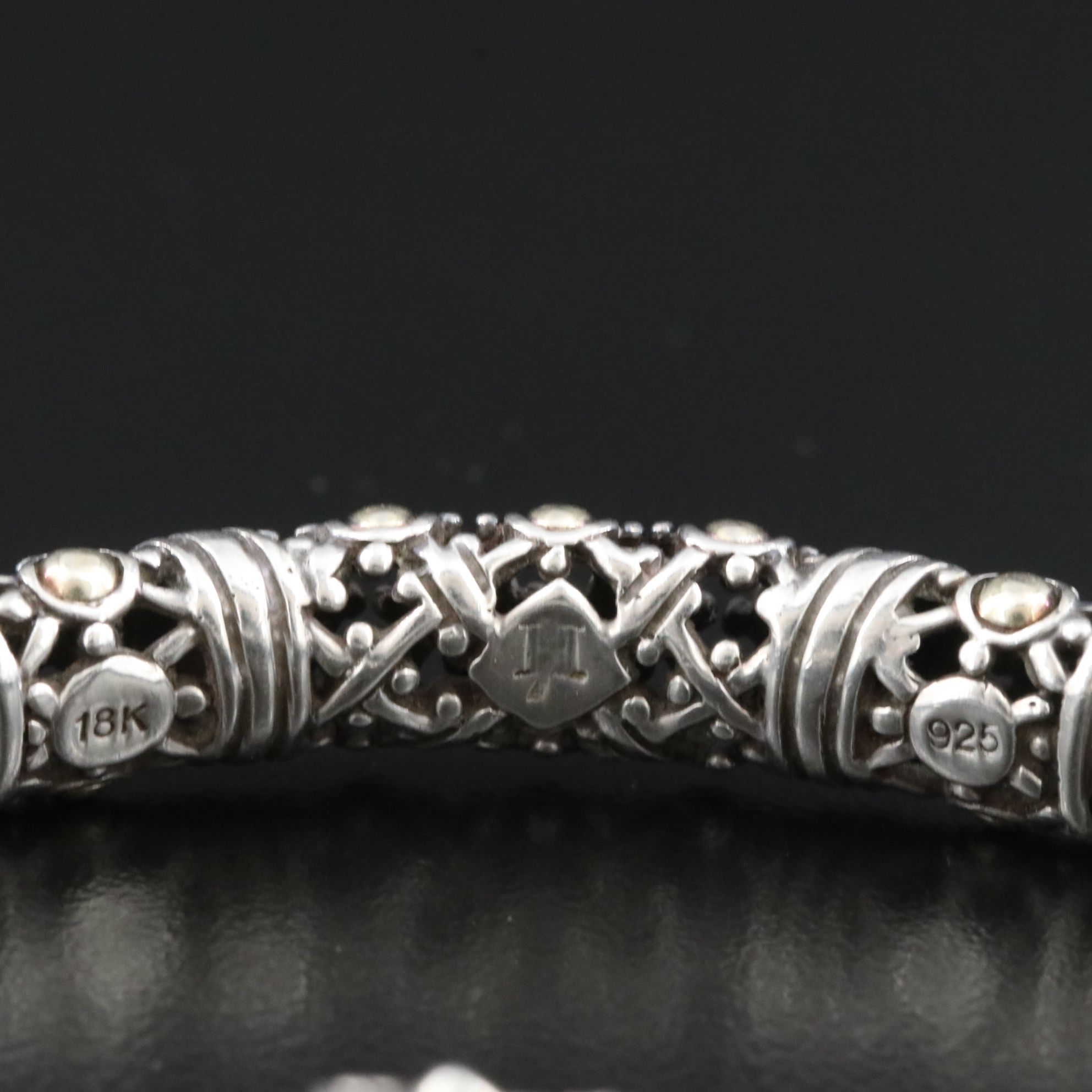 John Hardy Jaisalmer Dot Sterling Bracelet with 18K Accents