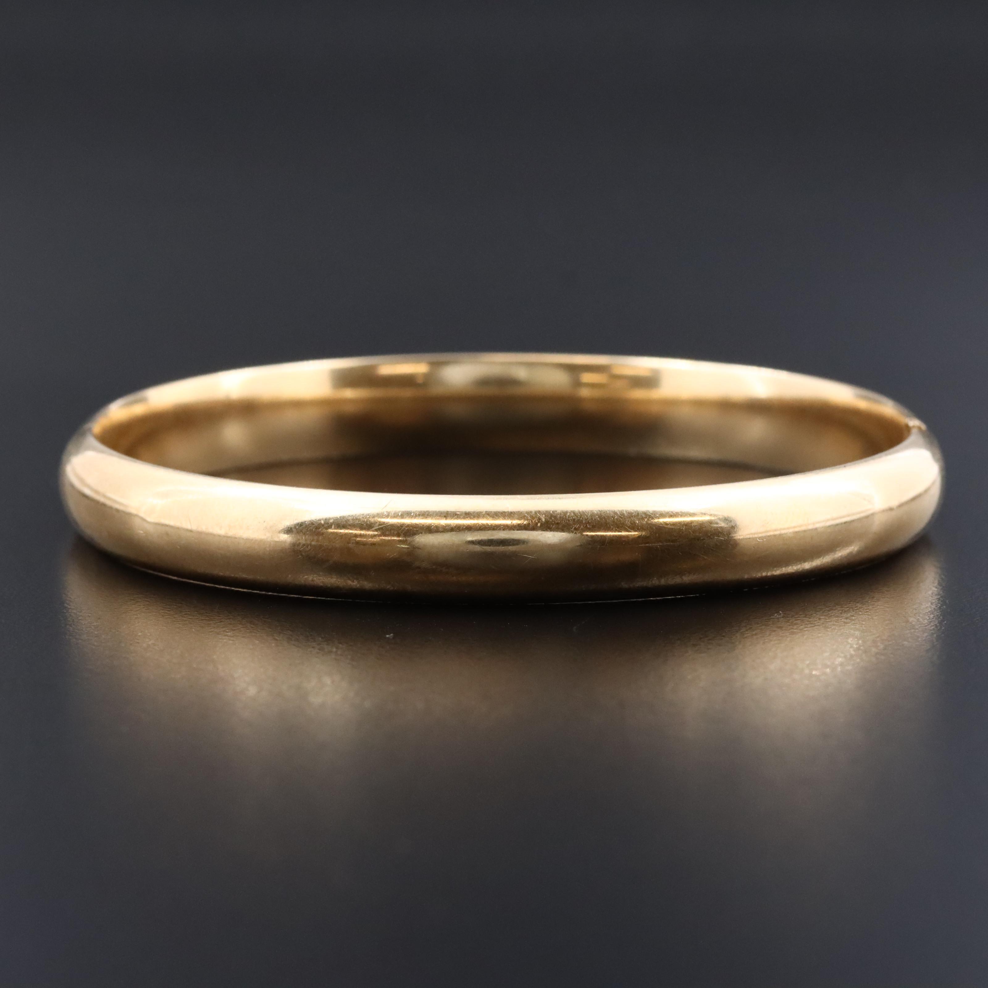 14K Hinged Bangle Bracelet