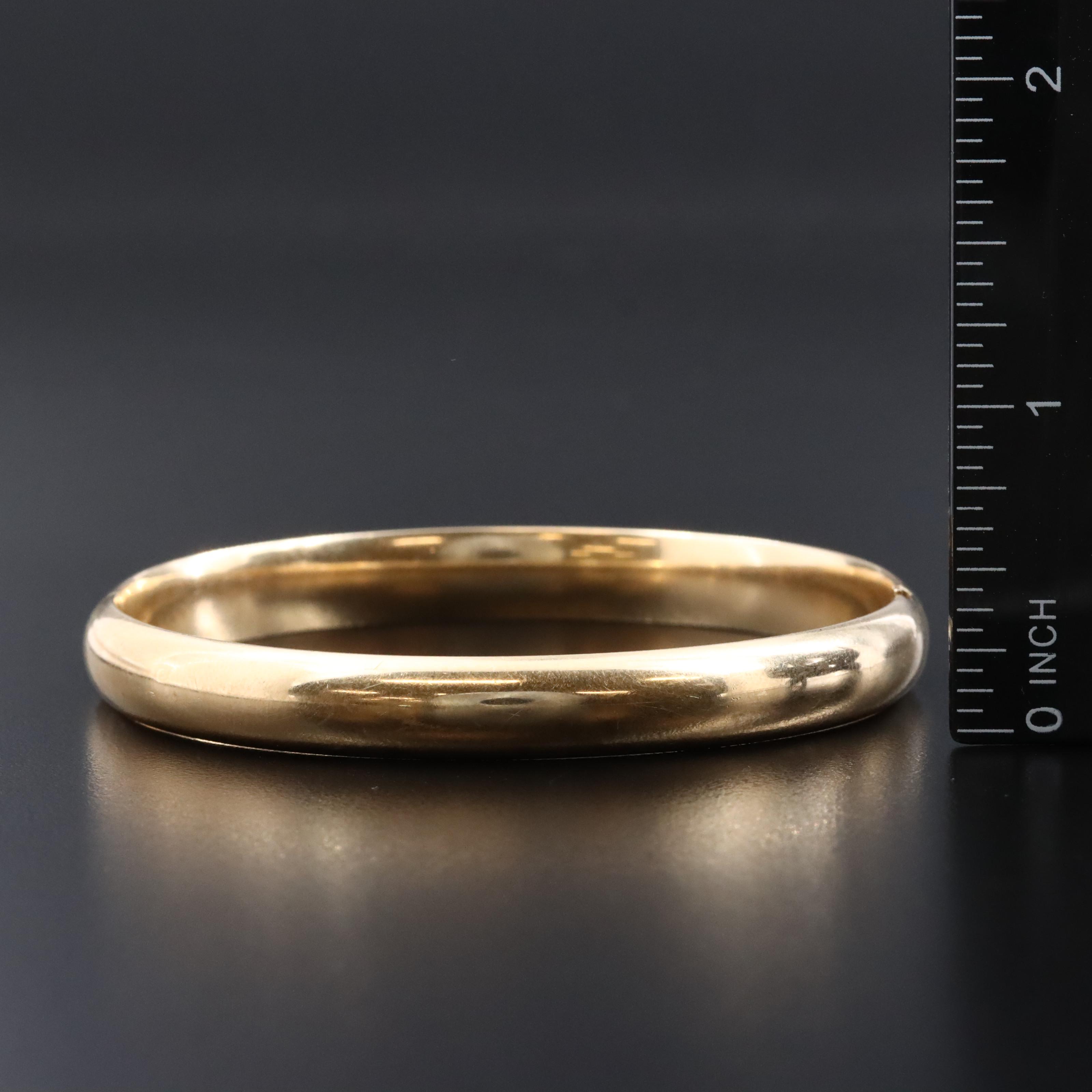 14K Hinged Bangle Bracelet