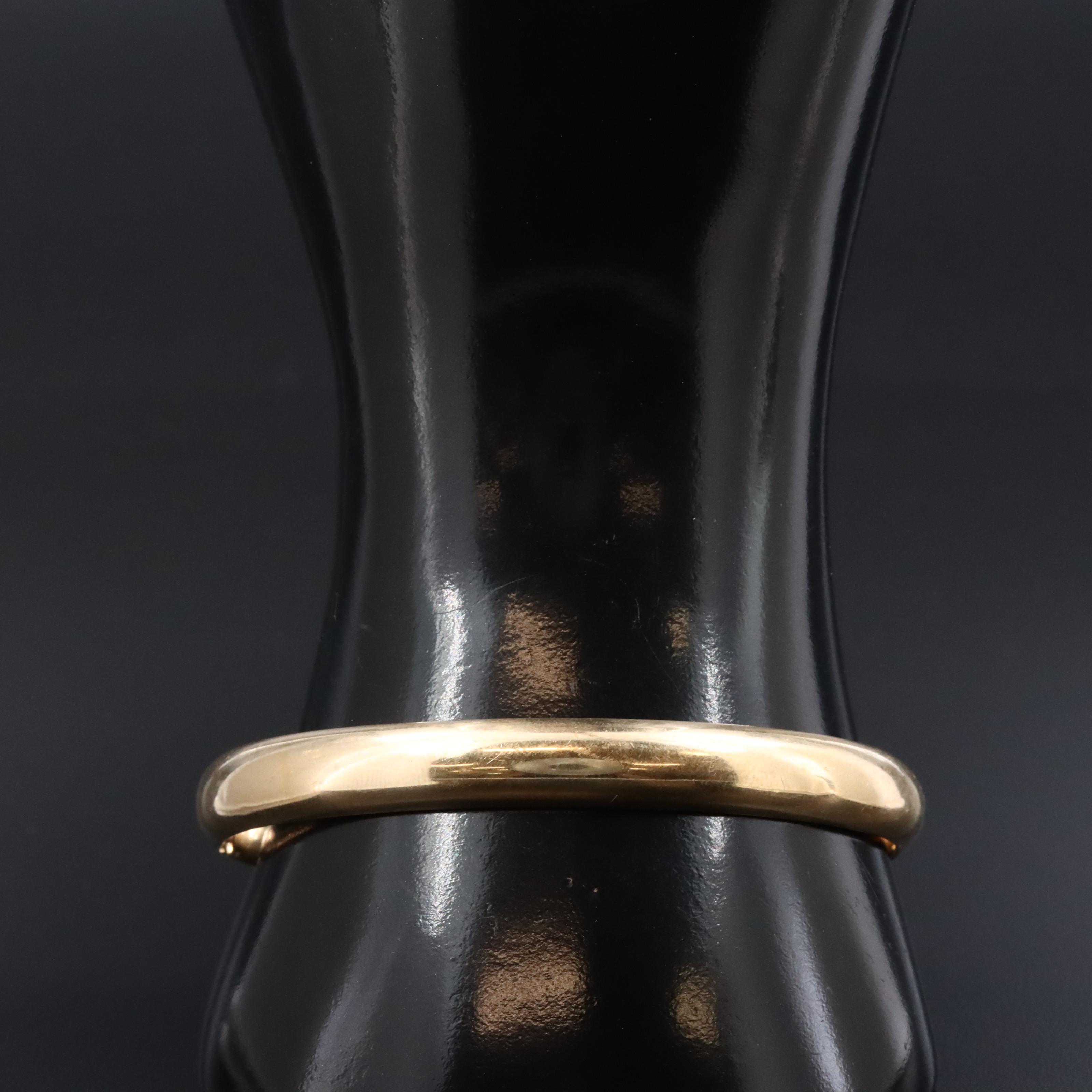 14K Hinged Bangle Bracelet