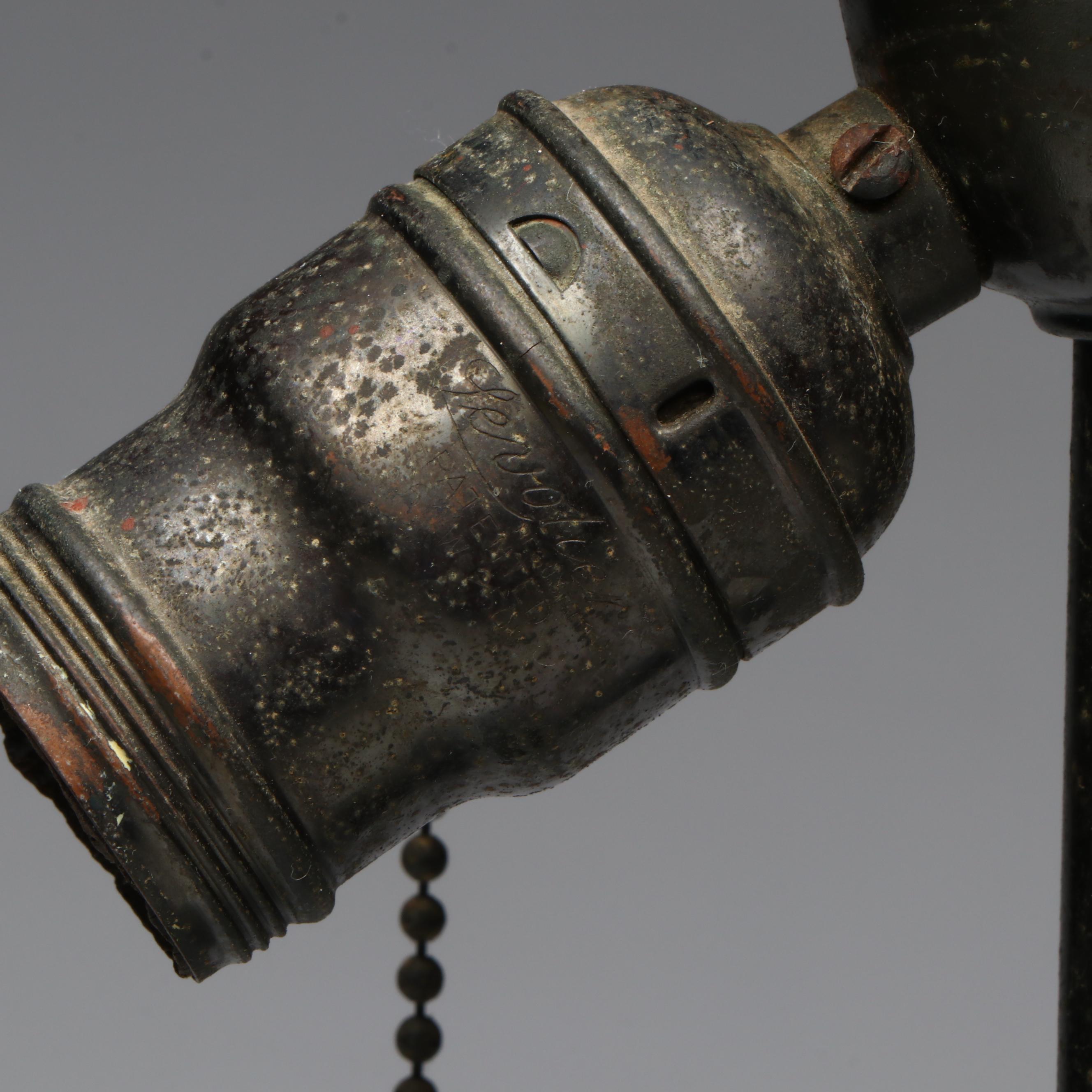 Arts and Crafts Art Pottery Handled Vase Table Lamp, Early 20th Century