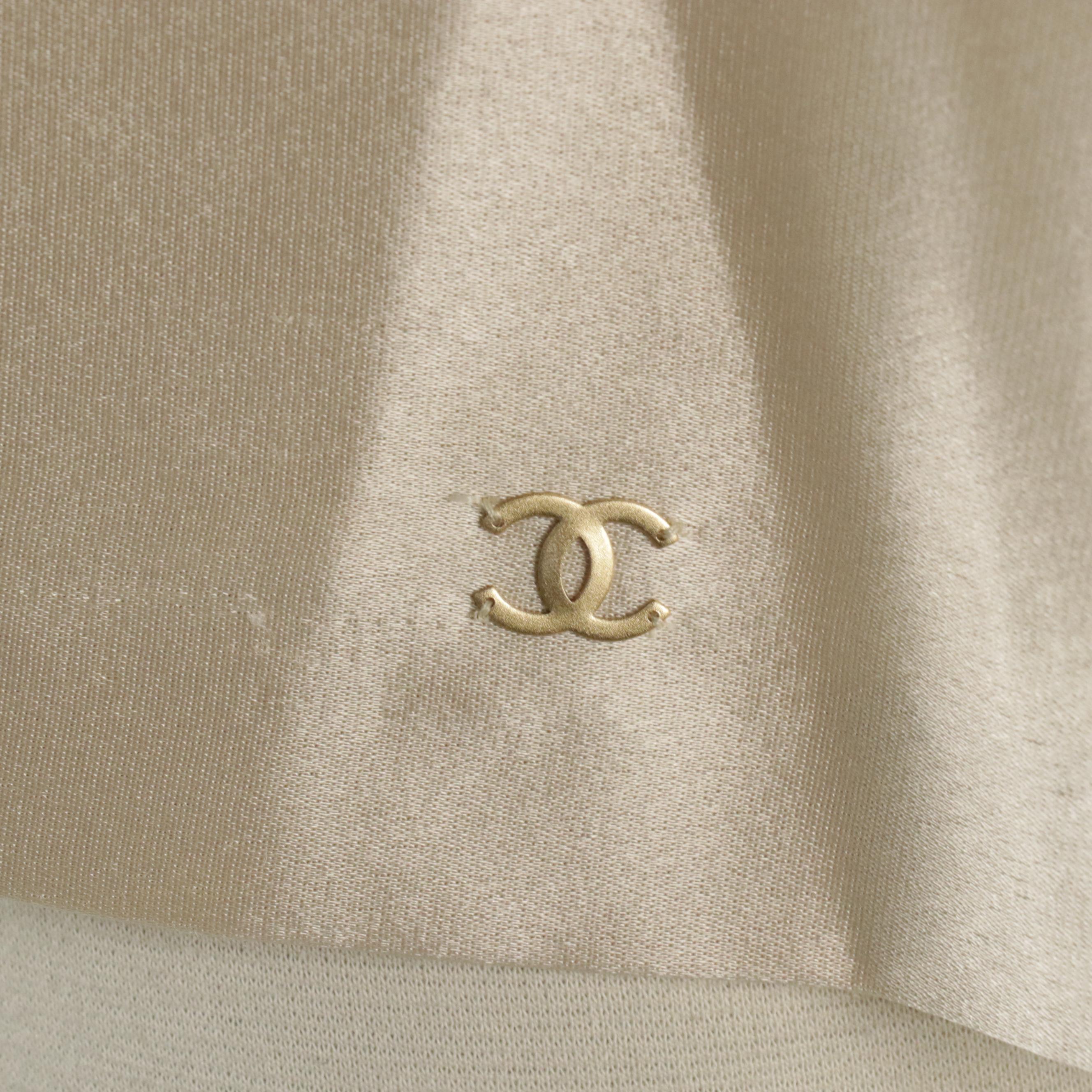 Chanel Autumn Collection Short Sleeve Top in Satin