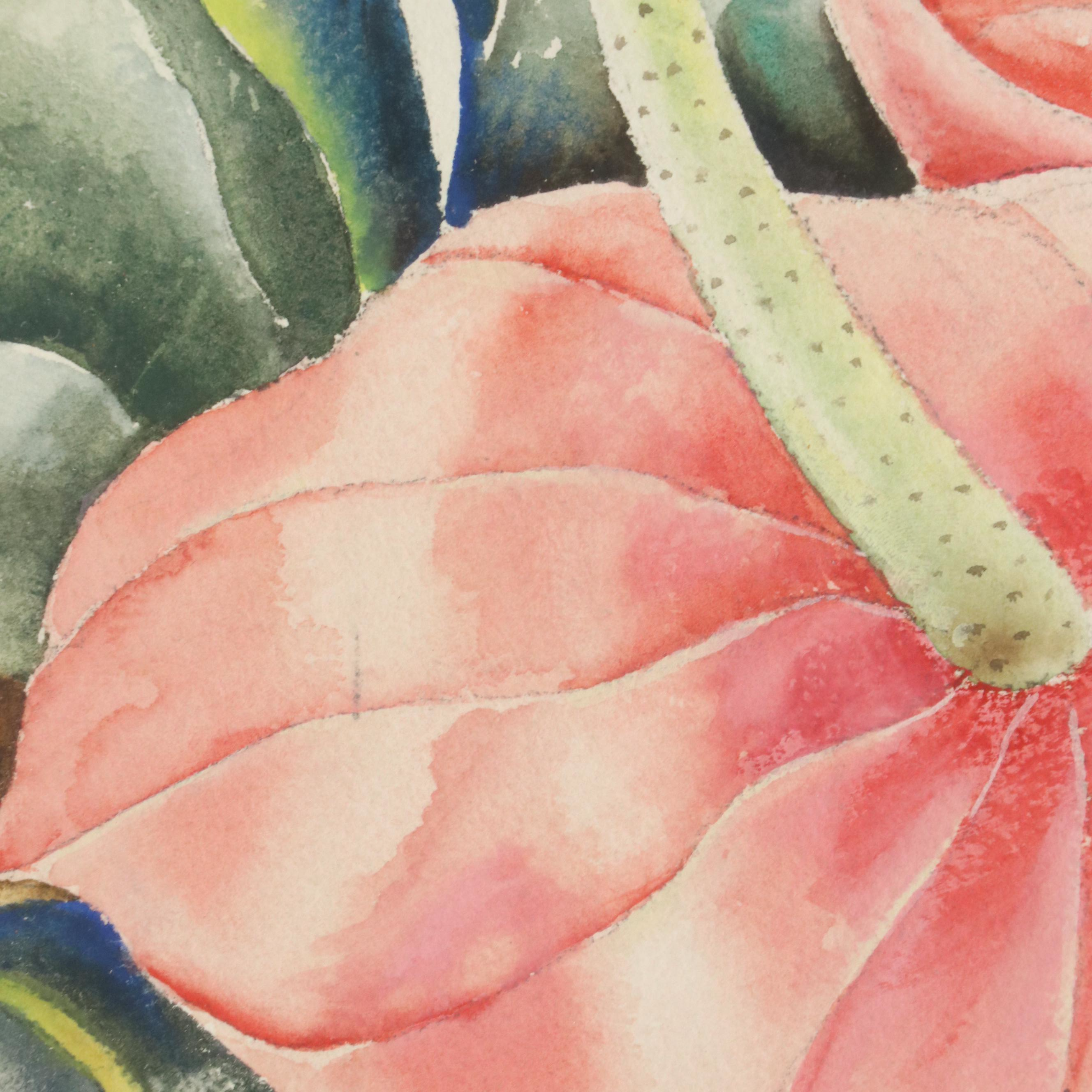 Arthur Helwig Still Life Watercolor Painting, Mid to Late 20th C.