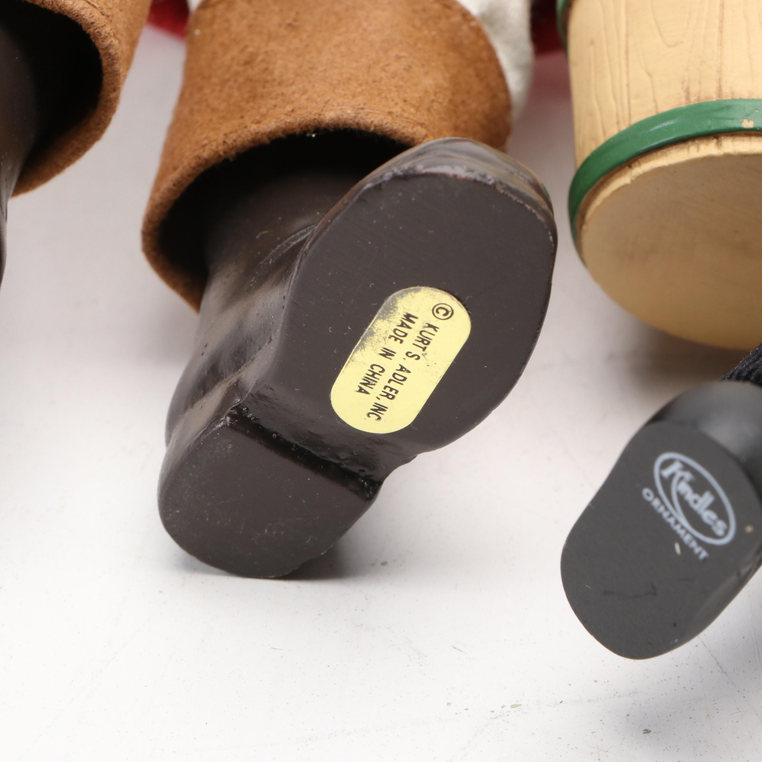 German Wooden Smokers with Other Christmas Plates, Candle Holders and More Decor