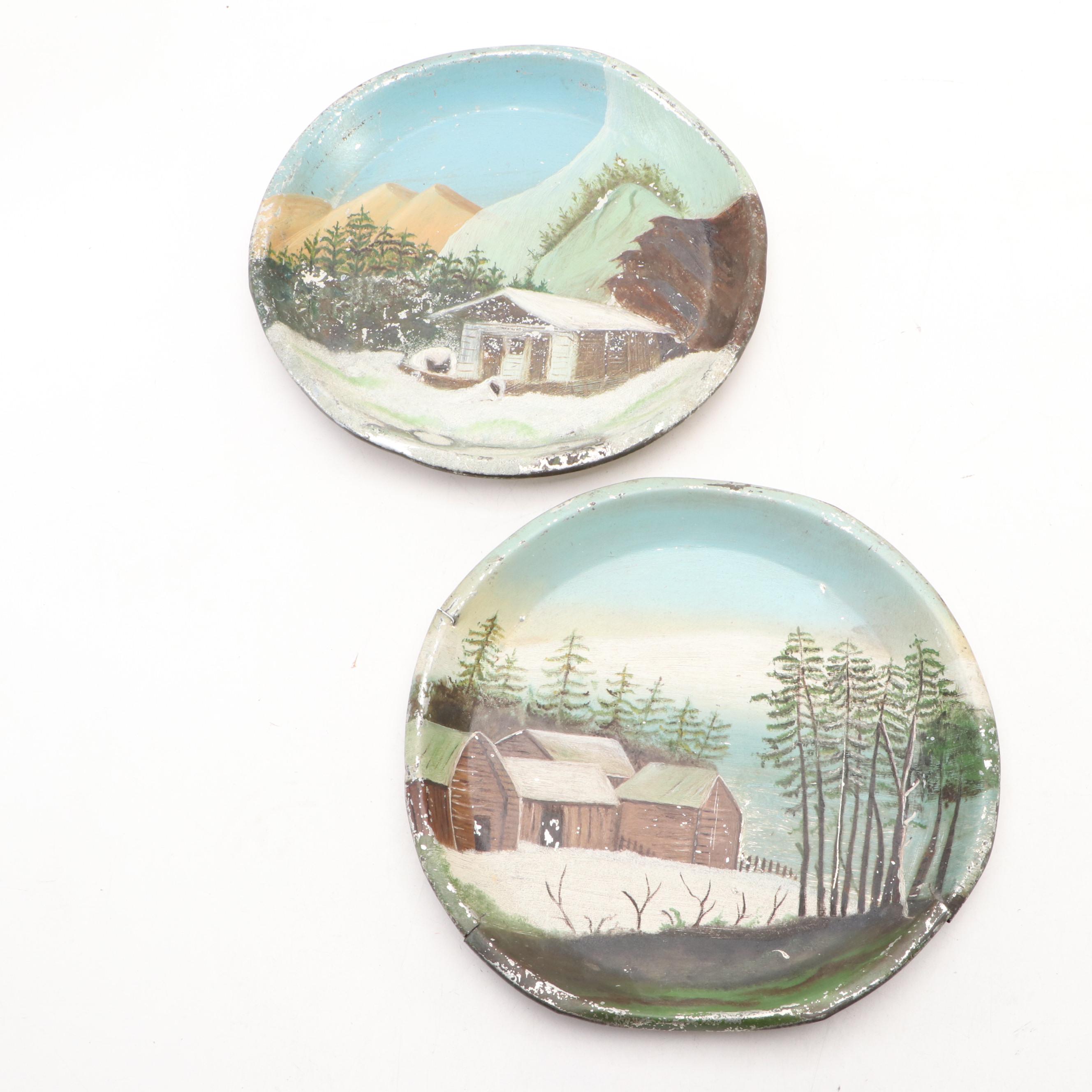 German Wooden Smokers with Other Christmas Plates, Candle Holders and More Decor