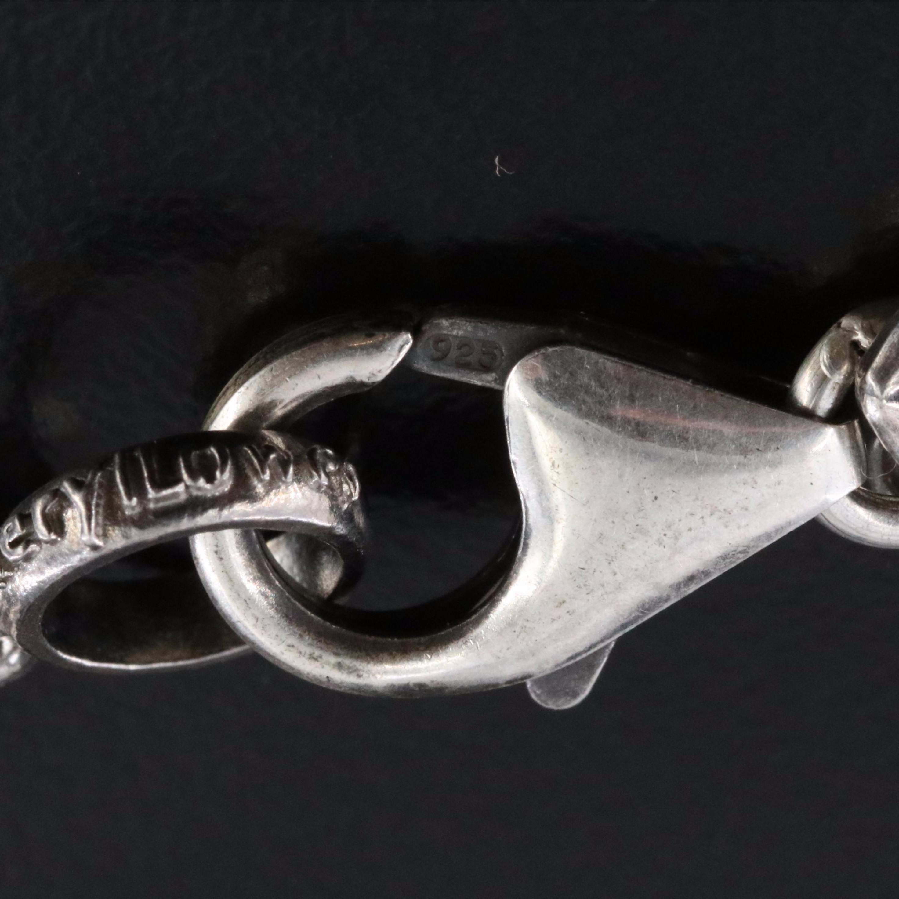 Sheryl Lowe Sterling Sunstone and Diamond Maltese Cross Lariat Necklace