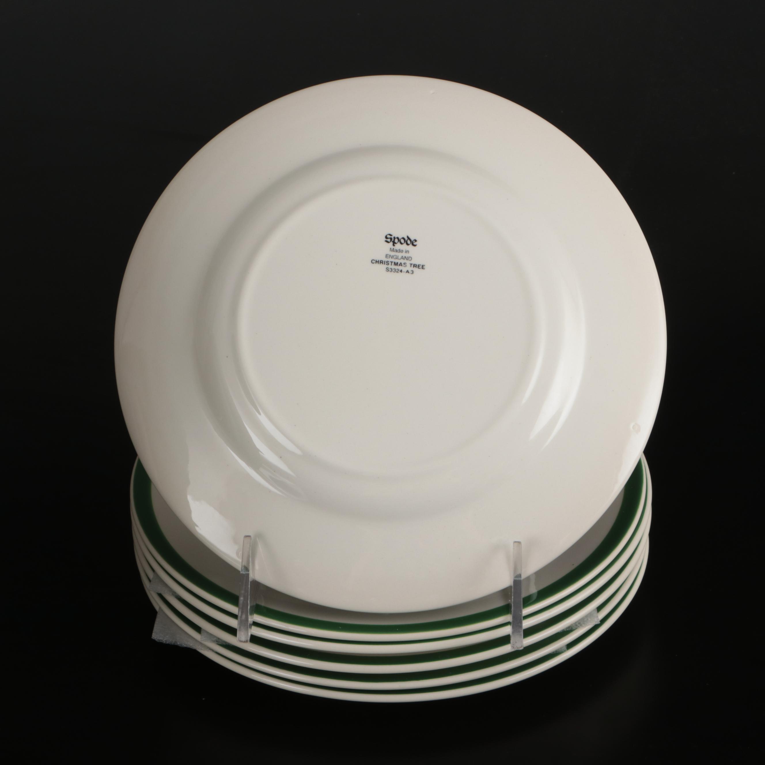 Spode "Christmas Tree" Porcelain Tableware with Seasonal Tablecloths