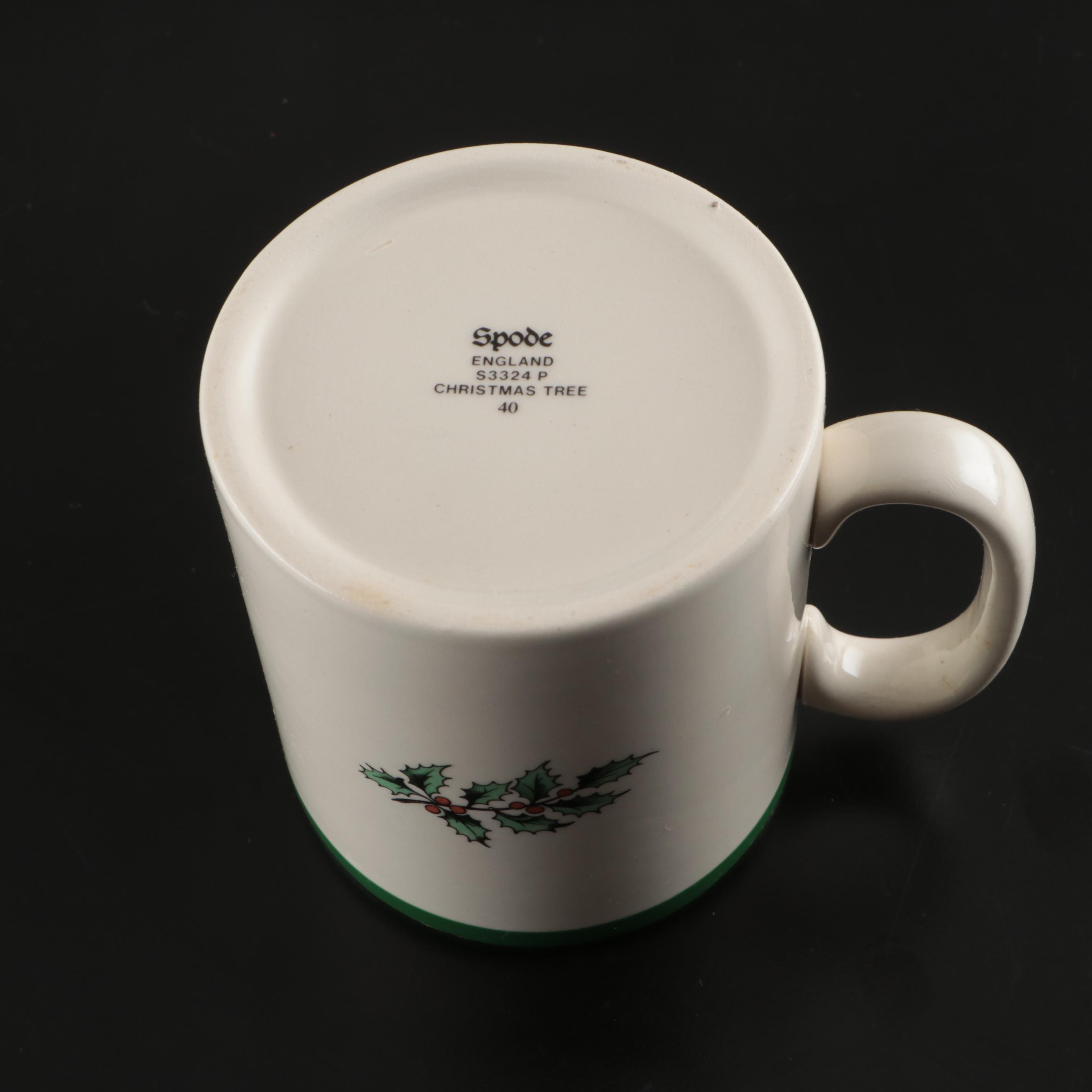 Spode "Christmas Tree" Porcelain Tableware with Seasonal Tablecloths