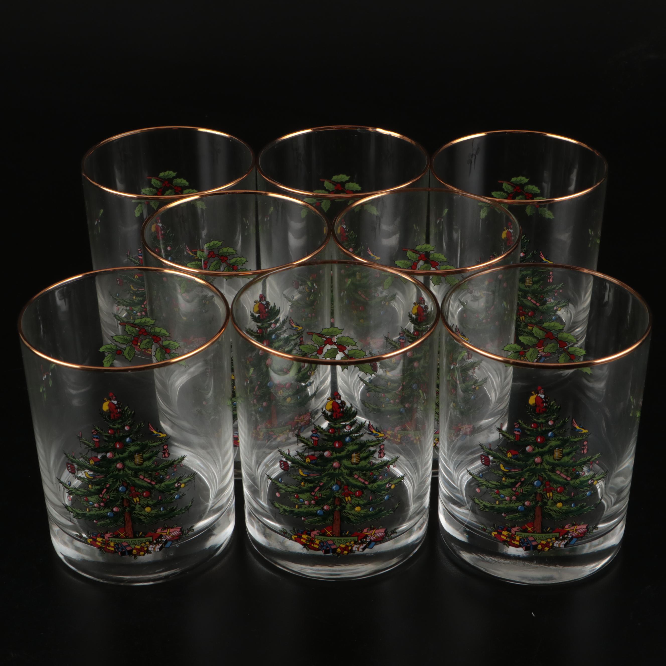 Spode "Christmas Tree" Porcelain Tableware with Seasonal Tablecloths