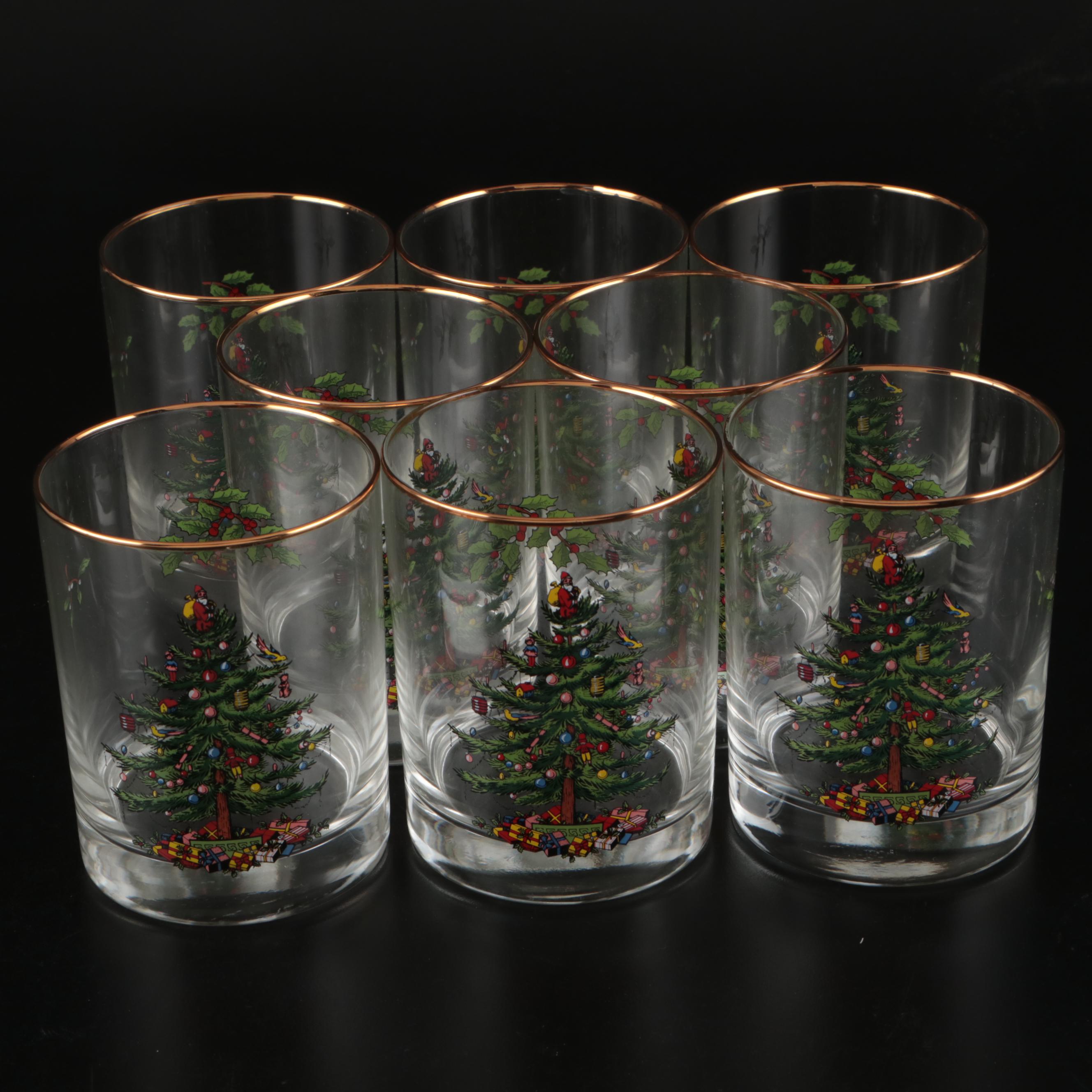 Spode "Christmas Tree" Porcelain Tableware with Seasonal Tablecloths