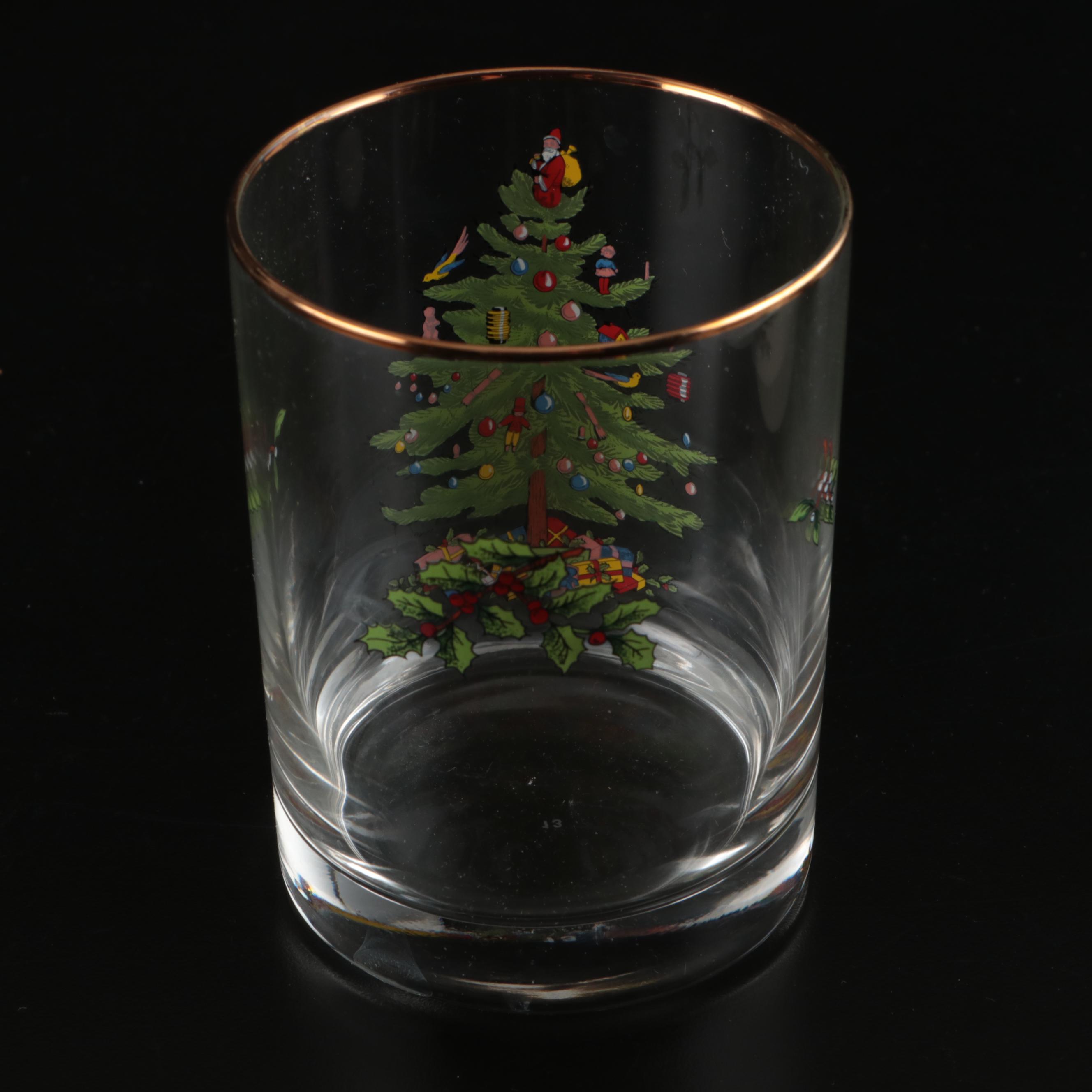 Spode "Christmas Tree" Porcelain Tableware with Seasonal Tablecloths