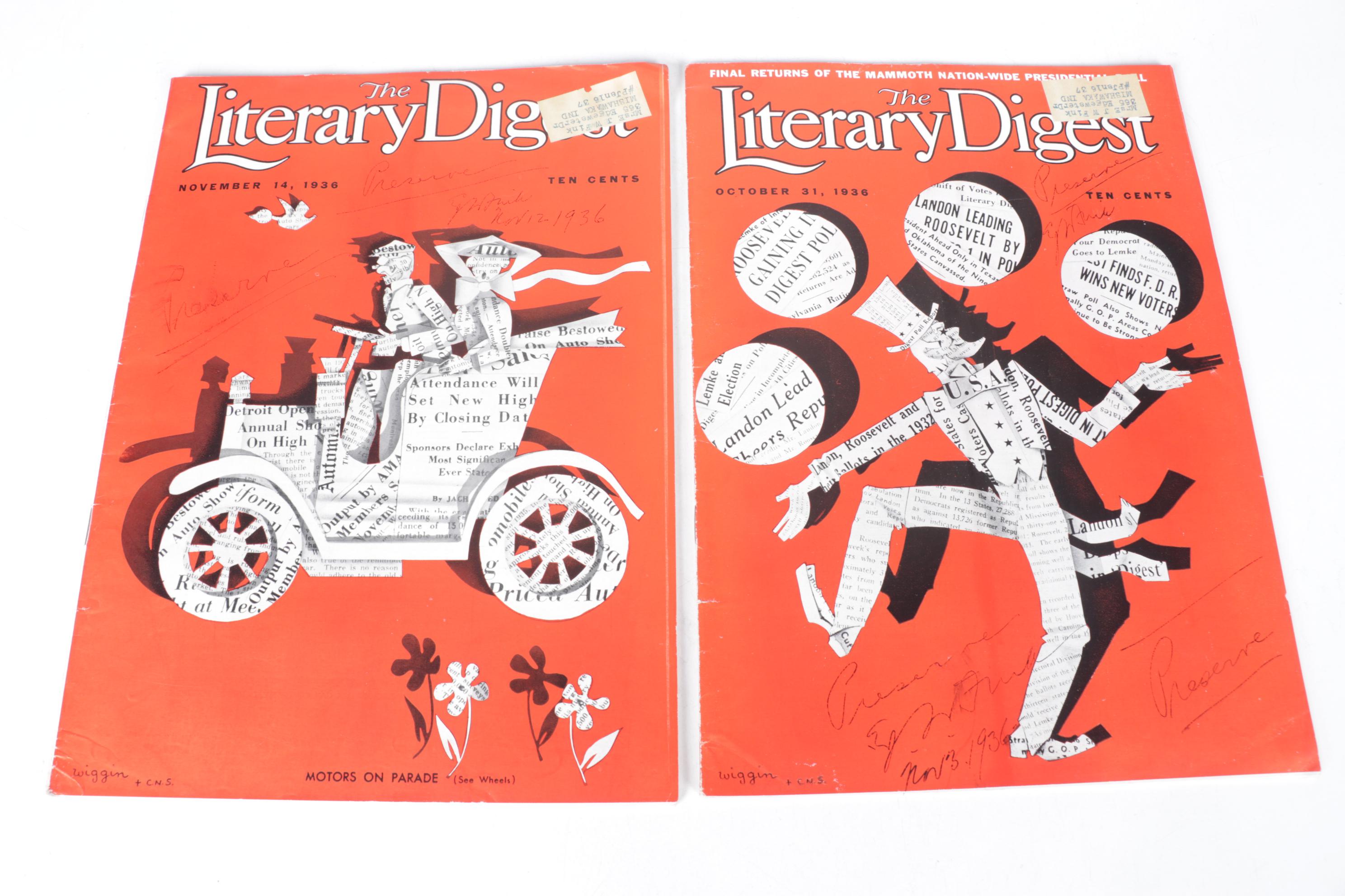 The Literary Digest, Colliers, Better Homes & Garden and More Magazines, 20th C.