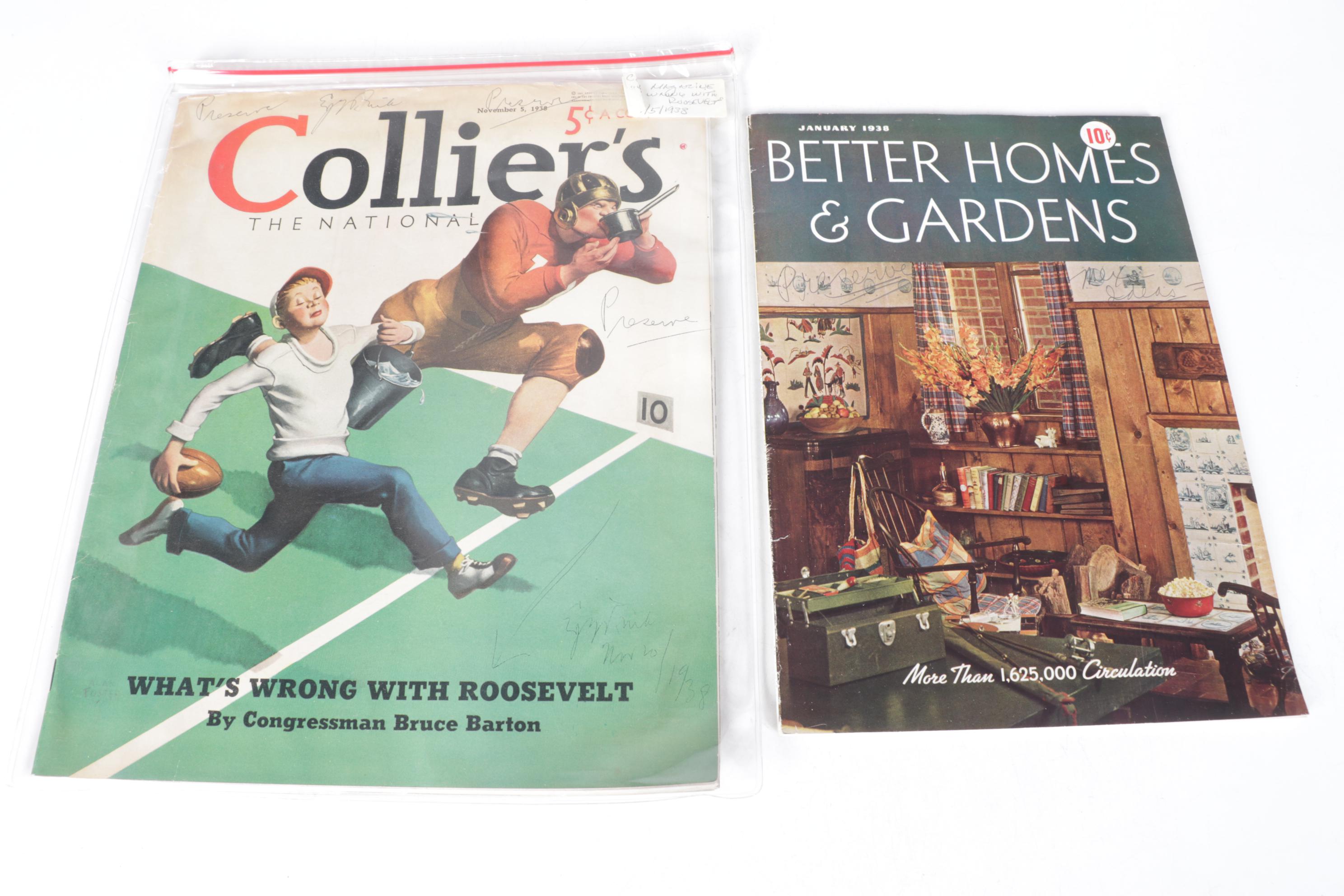 The Literary Digest, Colliers, Better Homes & Garden and More Magazines, 20th C.