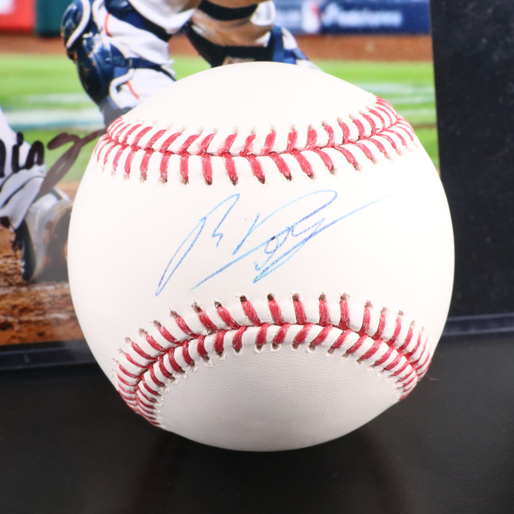 Rafael Devers Signed Rawlings Official Baseball and Boston Red Sox Print