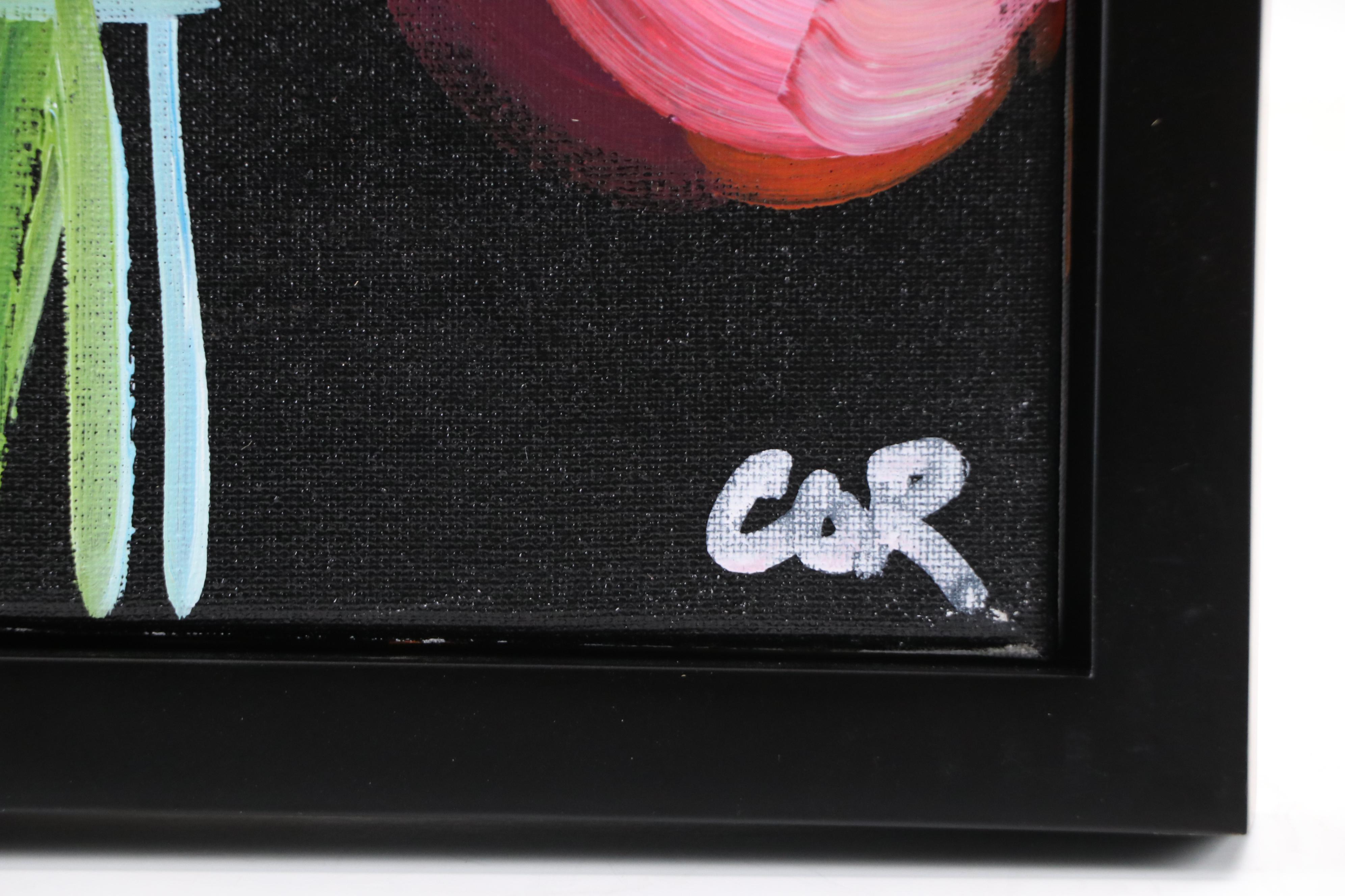 Corbellic Stylized Acrylic Still Life Painting of Floral Bouquet, 2025