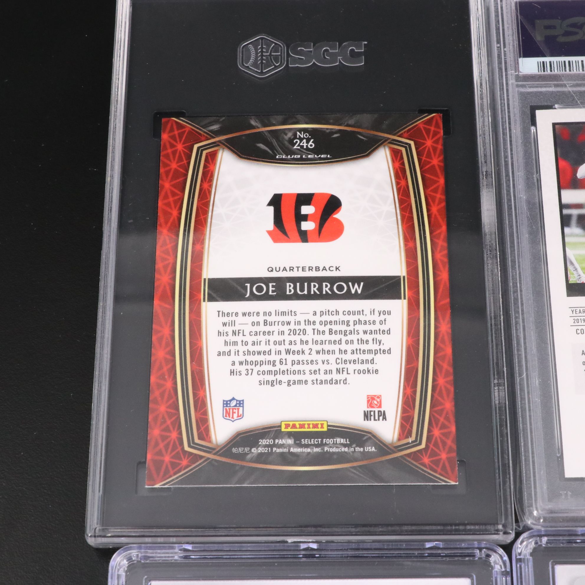 Joe Burrow Graded Cincinnati Bengals Rookie Football Cards