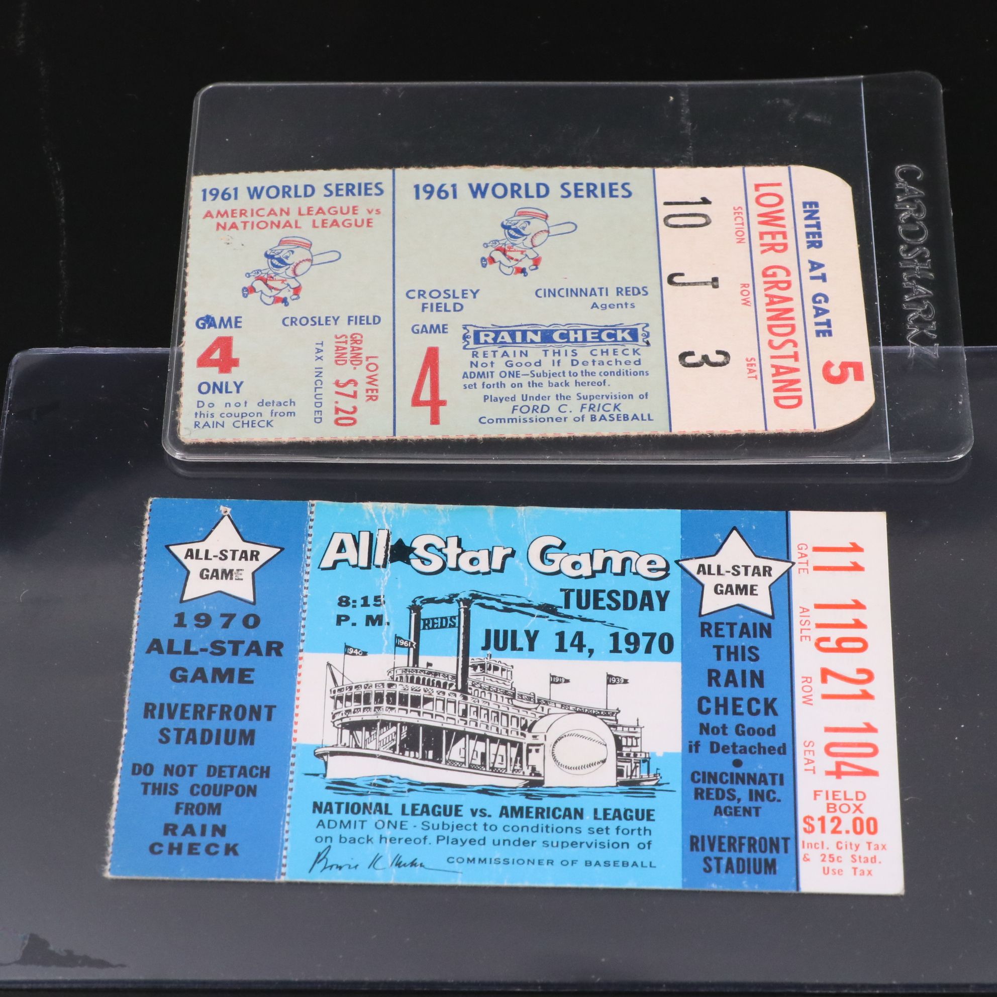 1961 World Series and 1970 All-Star Game Baseball Ticket Stubs