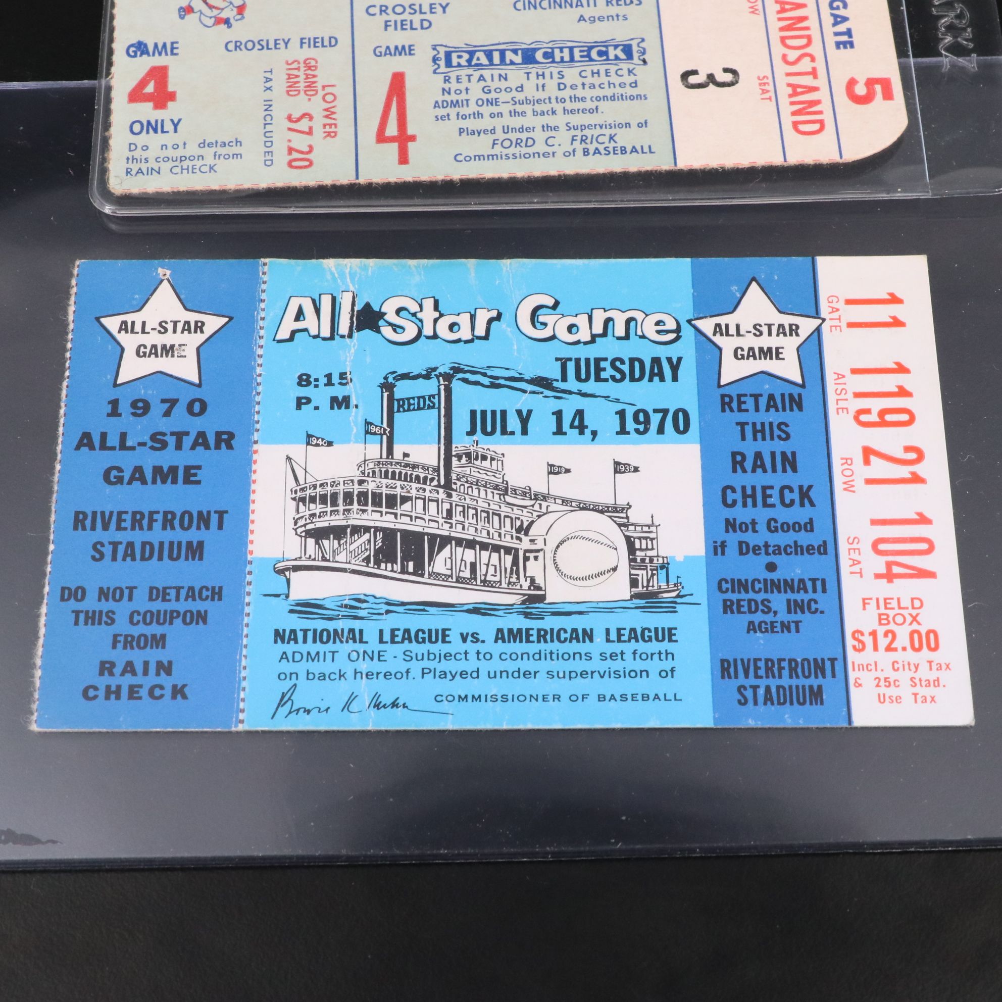 1961 World Series and 1970 All-Star Game Baseball Ticket Stubs