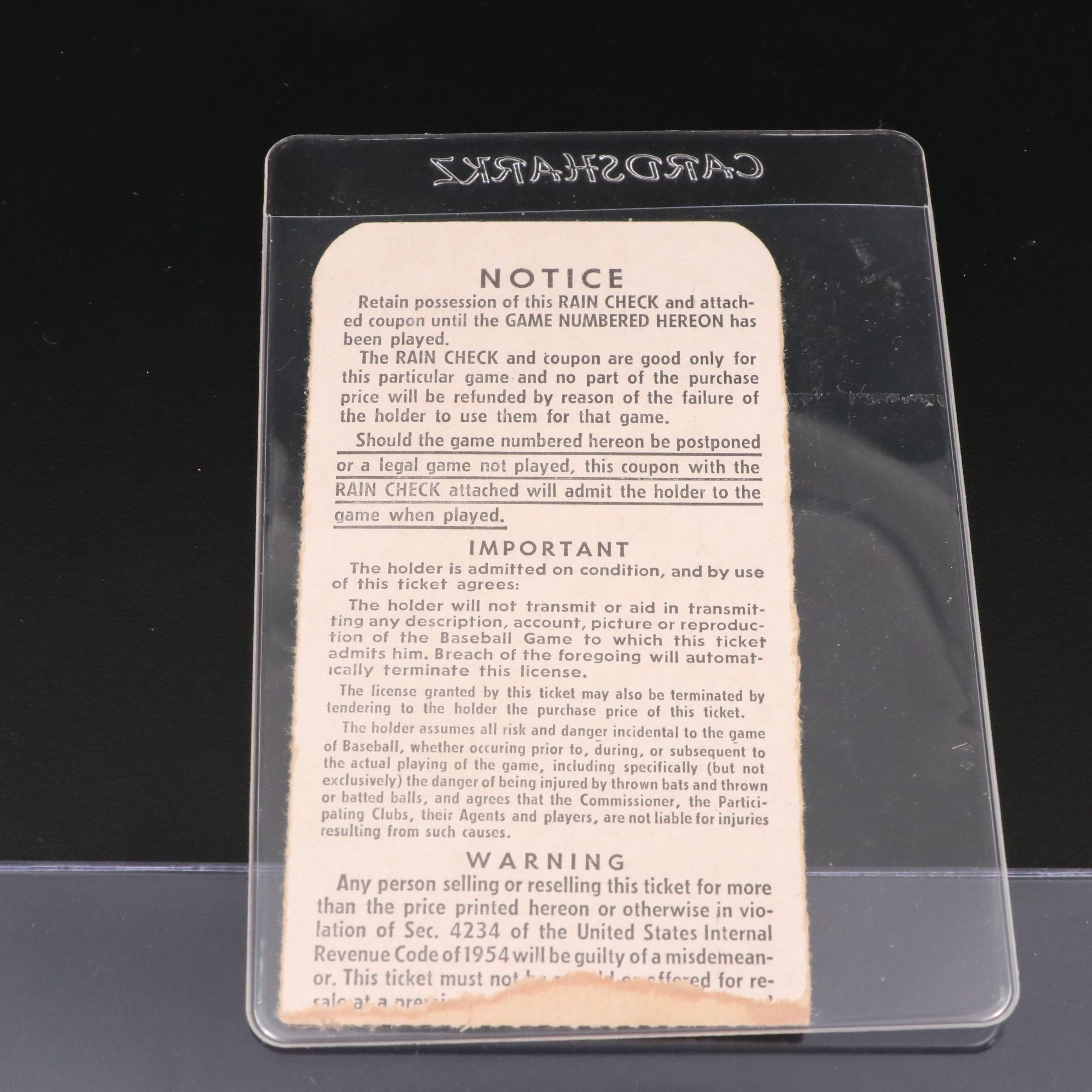 1961 World Series and 1970 All-Star Game Baseball Ticket Stubs